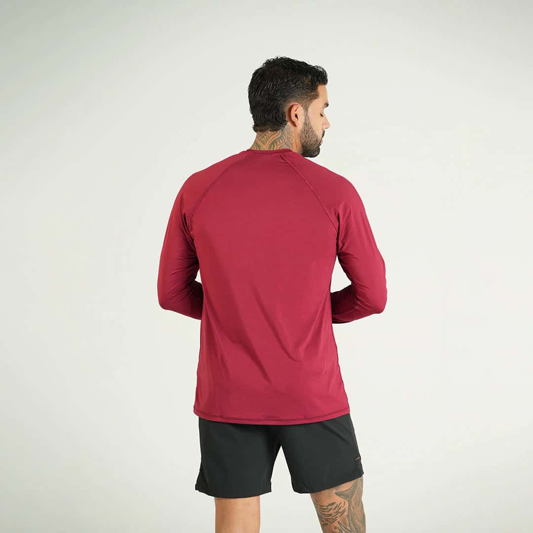 Long sleeve Men Deep Red - miniatura 3