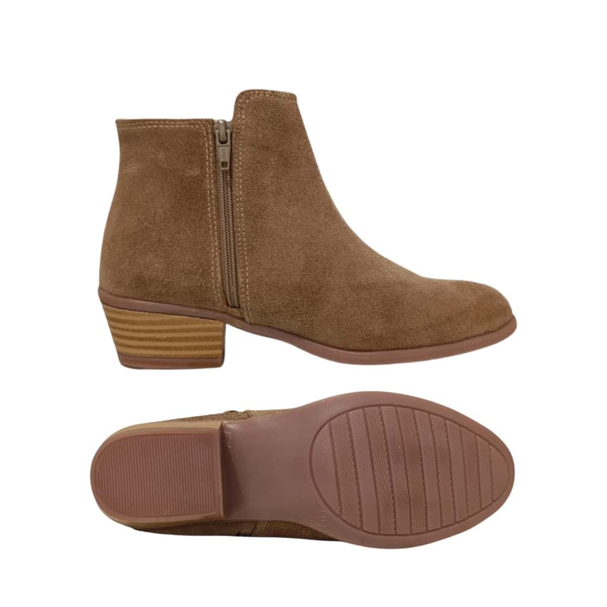 Botas  Cata Mujer Carnaza Almendra Flecos - miniatura 3