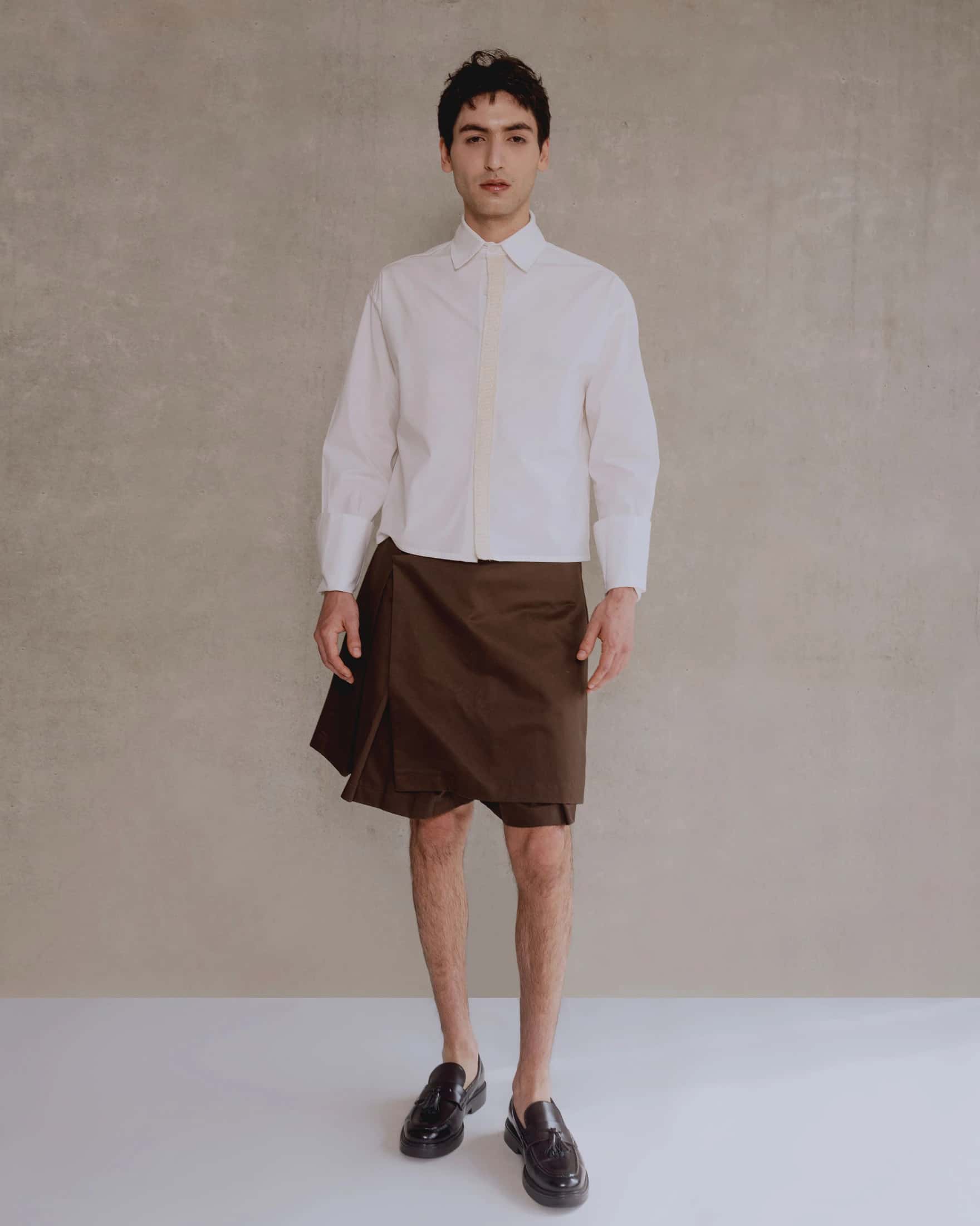 Brown Skirt Short Man