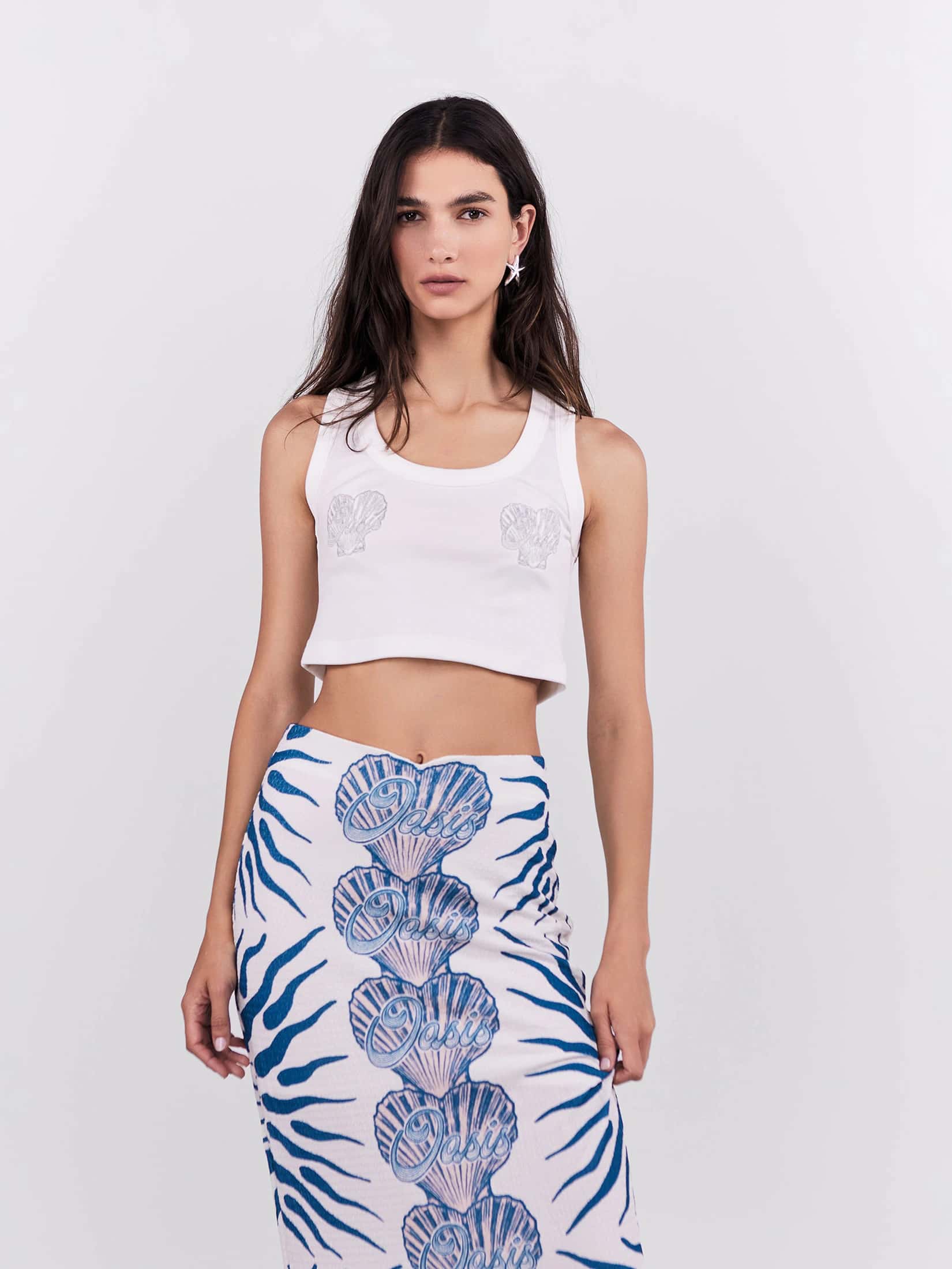 Cropped Tank Top Oasis - Ivory