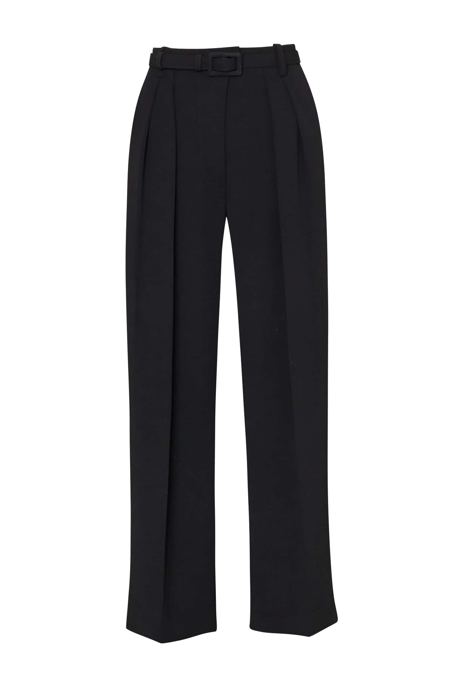 Crop Wide-Leg Pleated Cady Trousers - miniatura 2