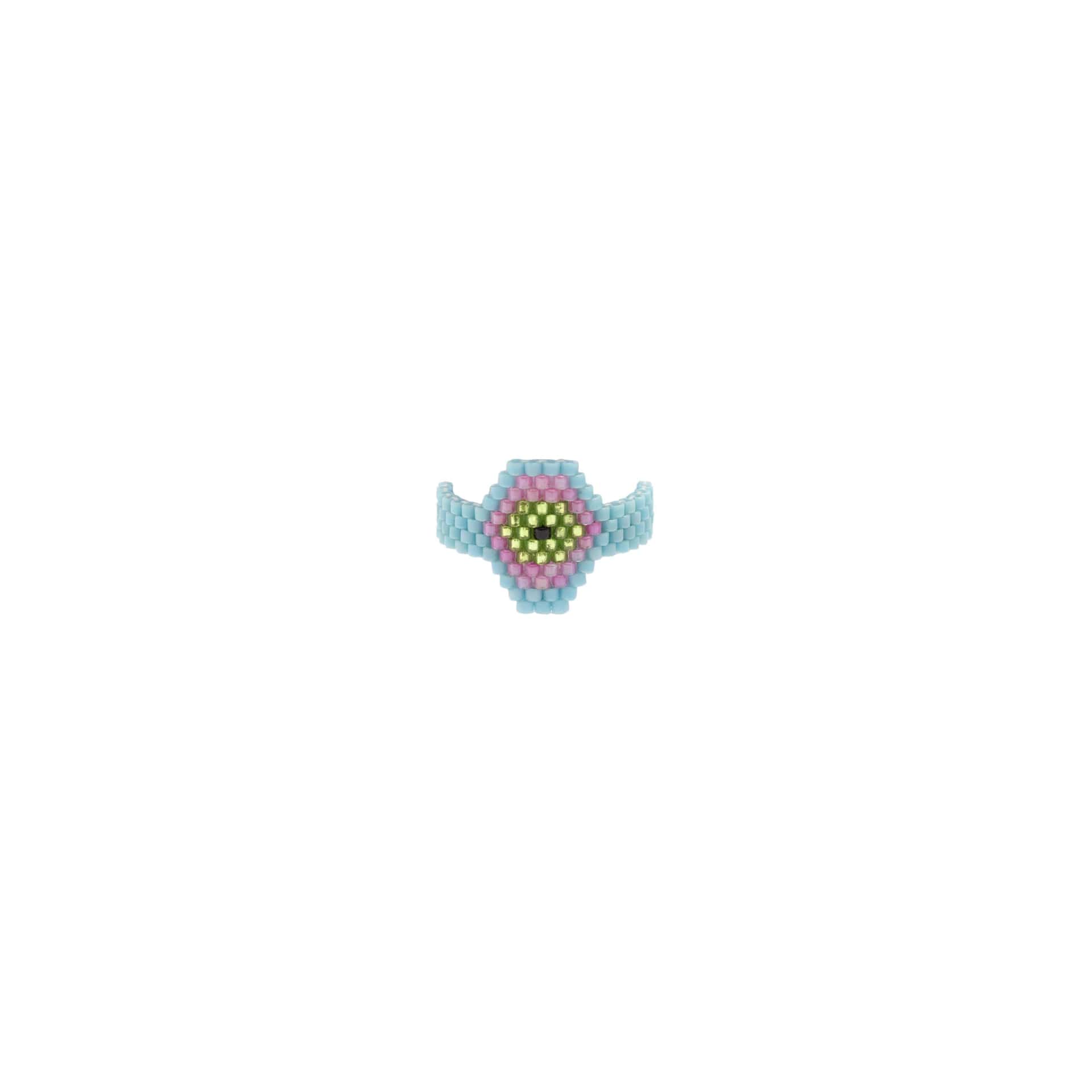 Anillo Ojito Azul y Rosa