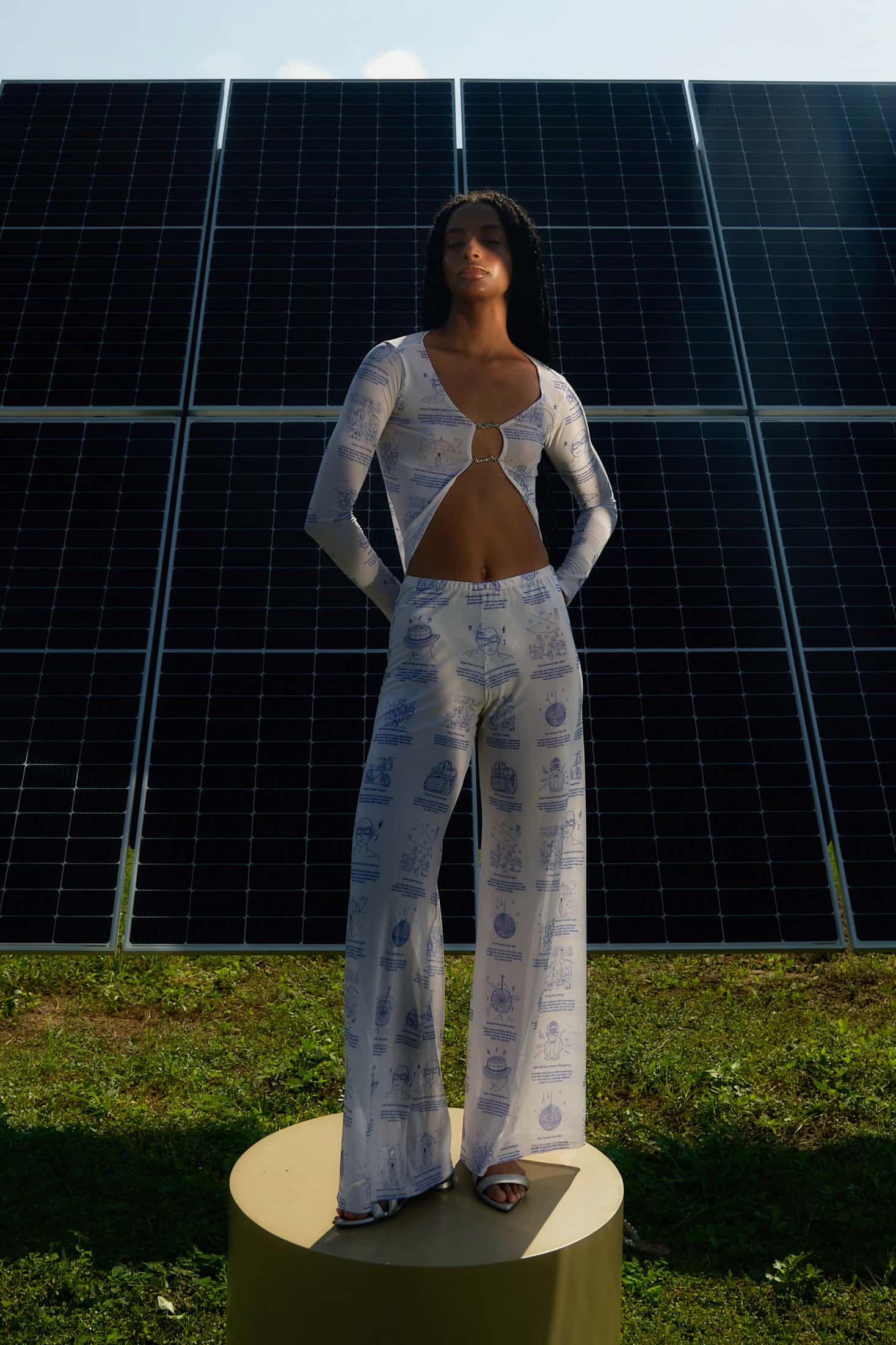 'Patents' Mesh Pants