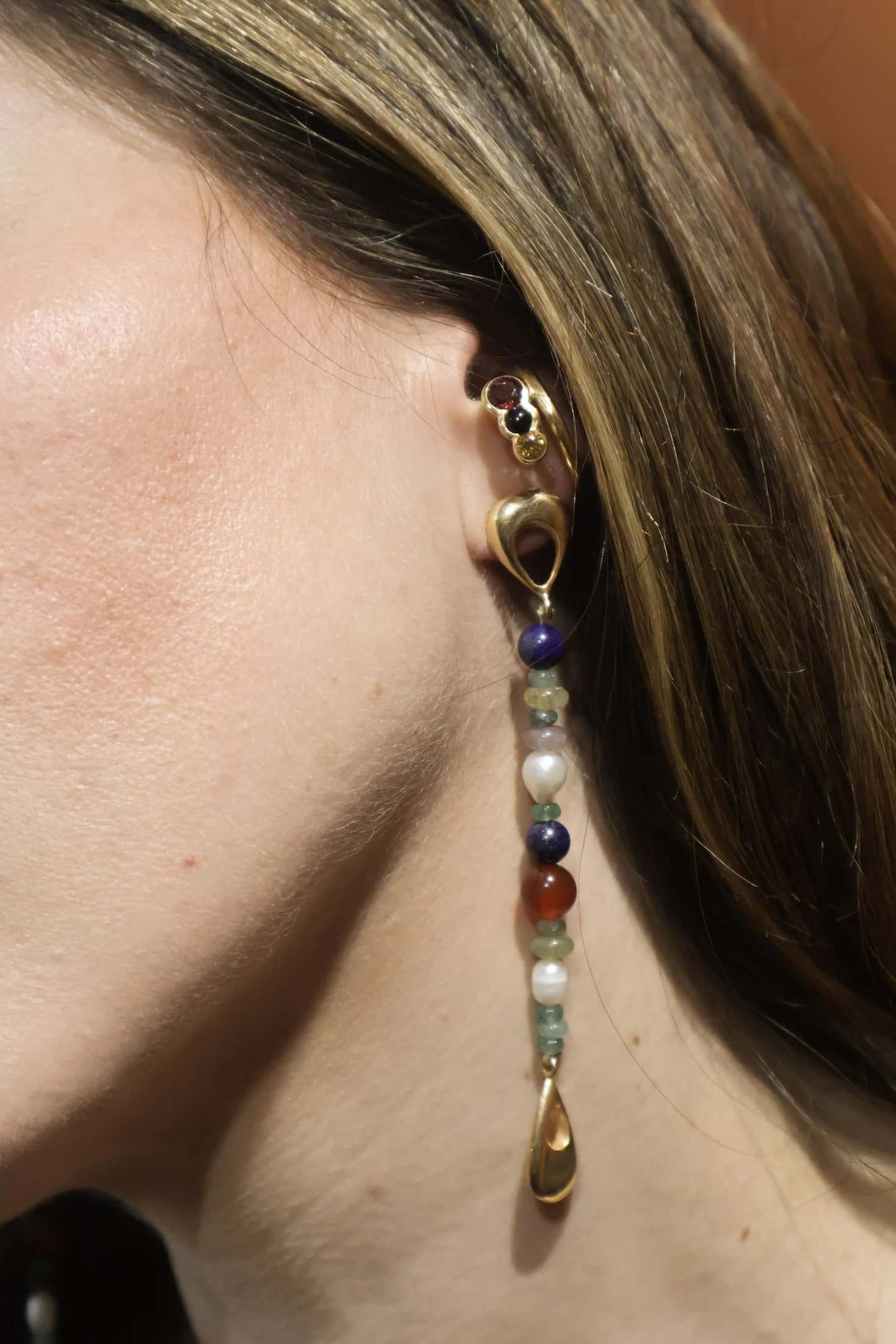 Milpa Earrings Gold - miniatura 3