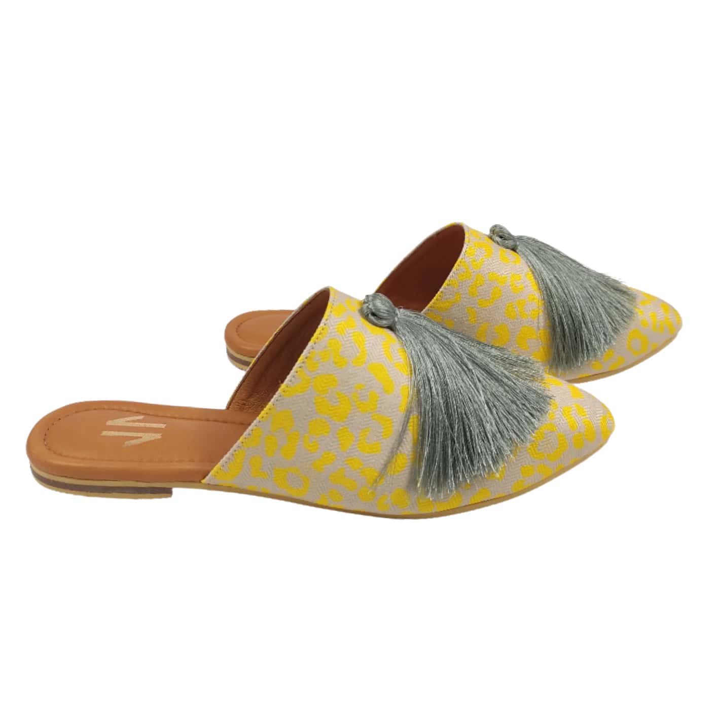 Silvia Cobos Milonga Animal Print Amarillo Zuecos