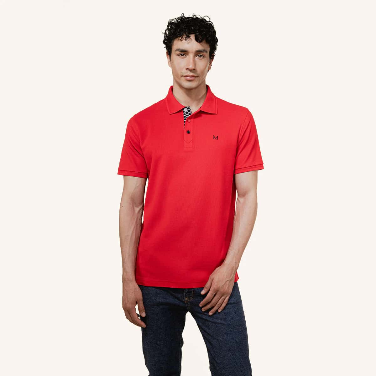 Camiseta Polo Emblema Rojo Tierra Arriba
