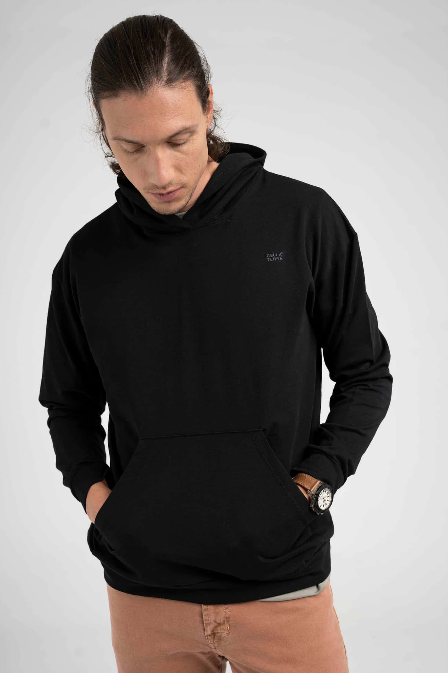 The Organic Cotton Hoodie in Black