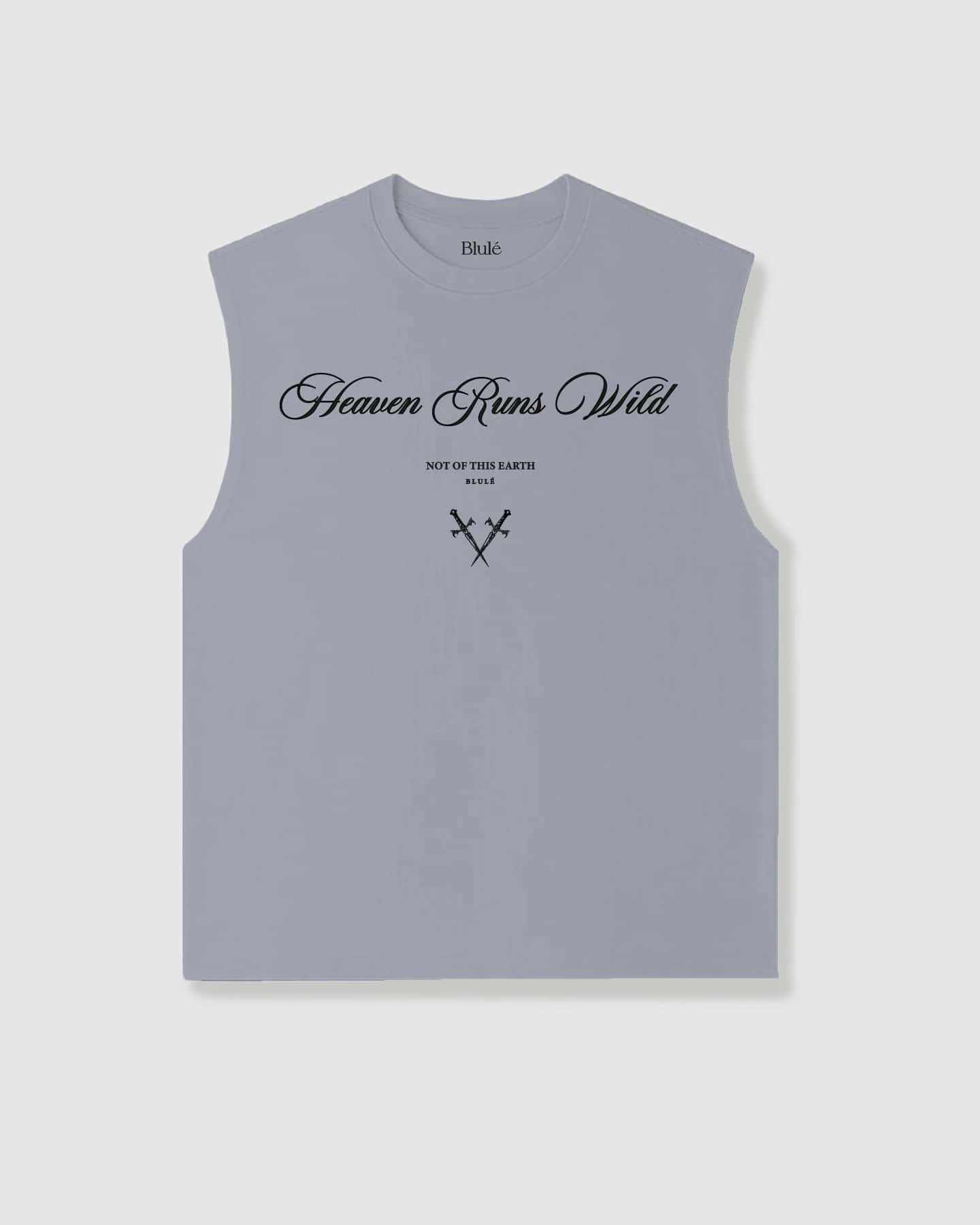 Oversized Sleeveless Heaven Runs Wild Grey