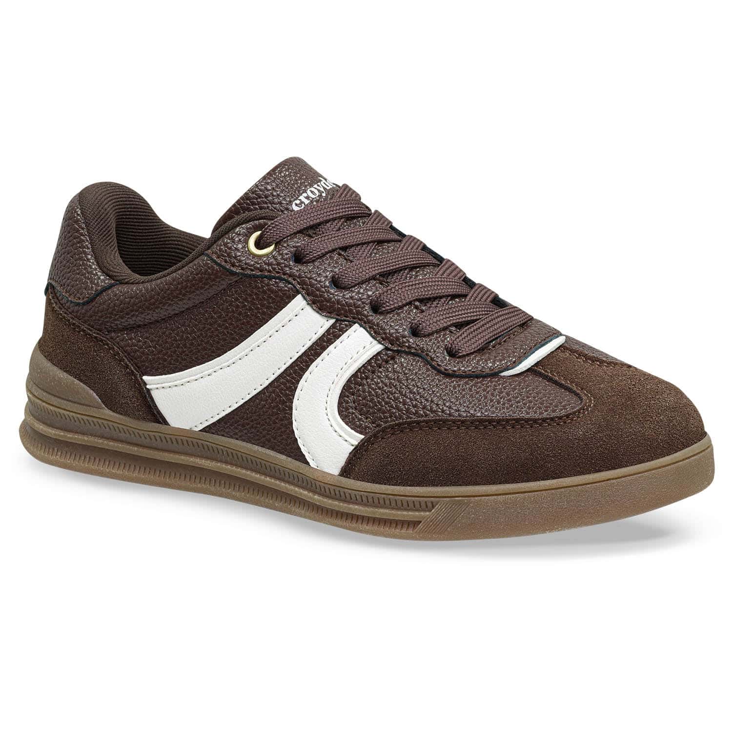 Tenis Casuales Sona Café-Blanco Croydon para Mujer