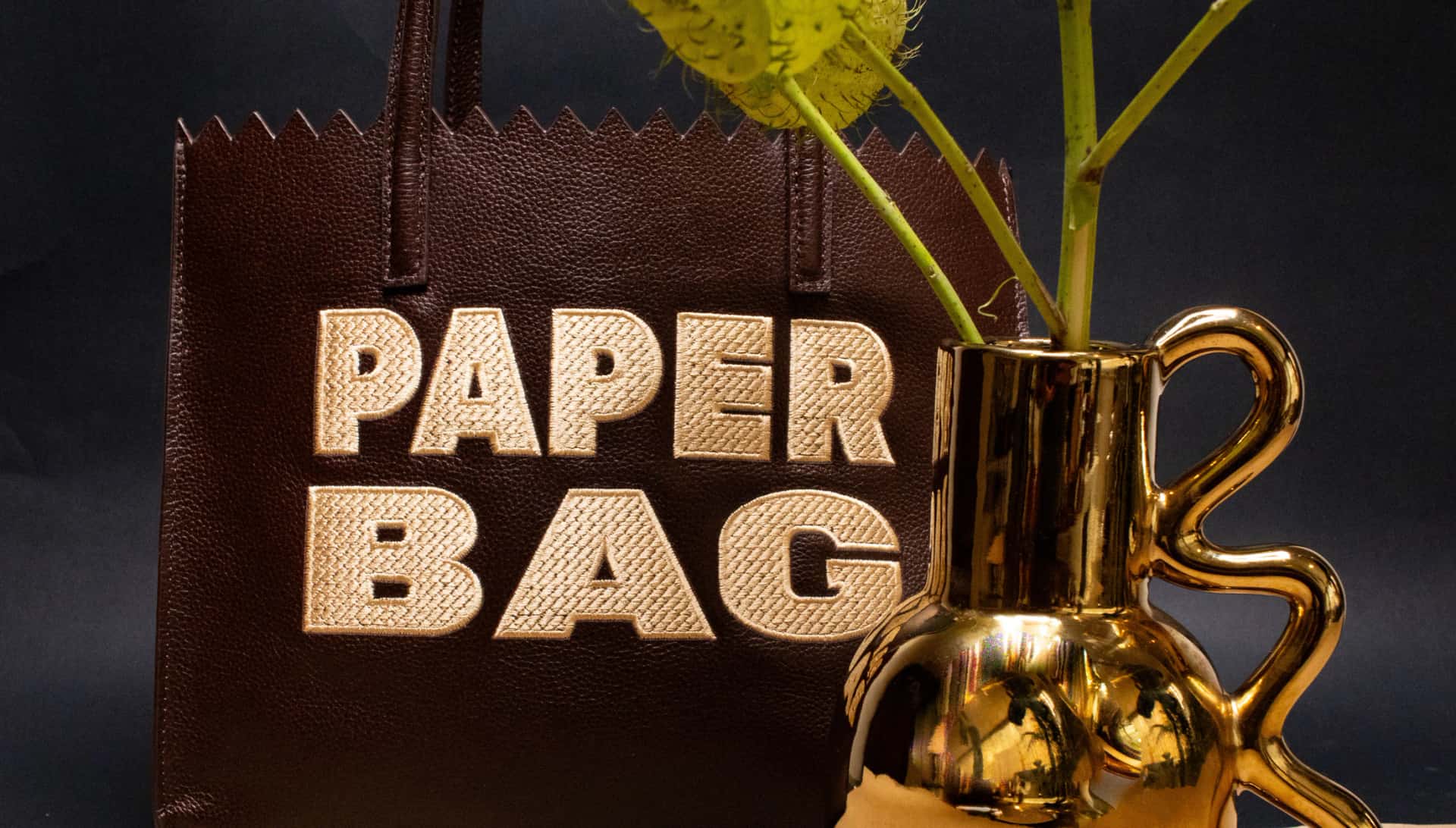 Paper Bag Shorts chocolate x beige - miniatura 5