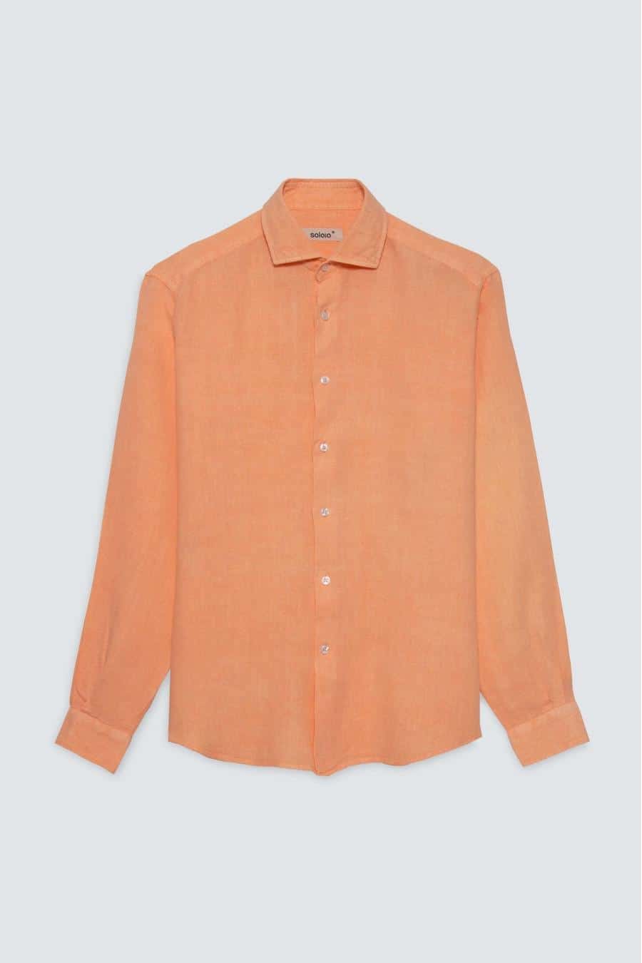 Men's linen shirt light coral