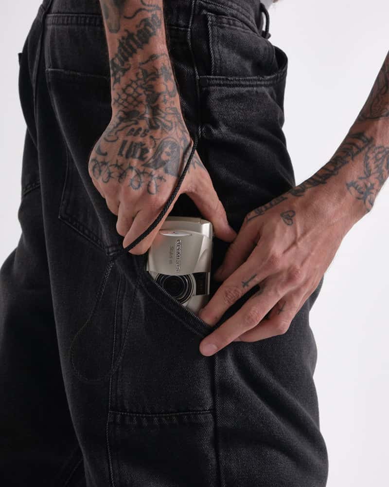 Jeans Baggy Básico Essential Black - miniatura 3