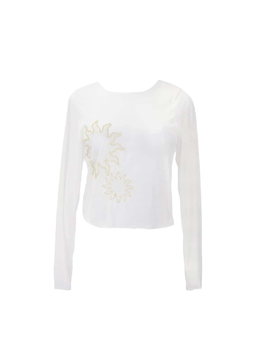CRYSTAL SHORE CARLOTA MESH SWEATER 9536