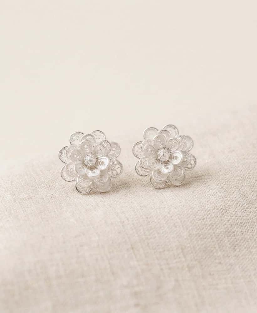 Topo Rosa 3 niveles en Plata ley 950 Filigrana