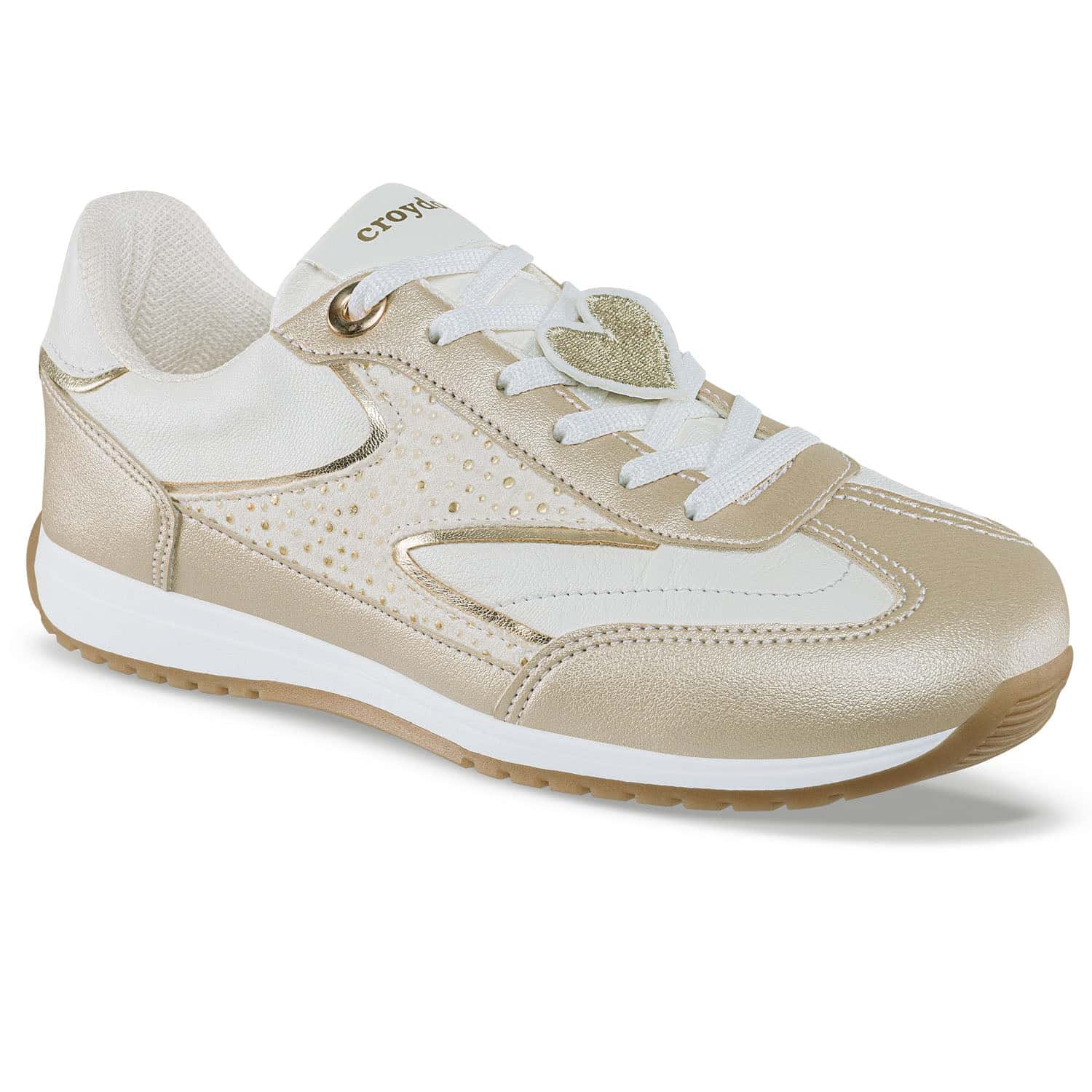 Tenis Urbanos Zuleika Beige-Oro Croydon Para Mujer