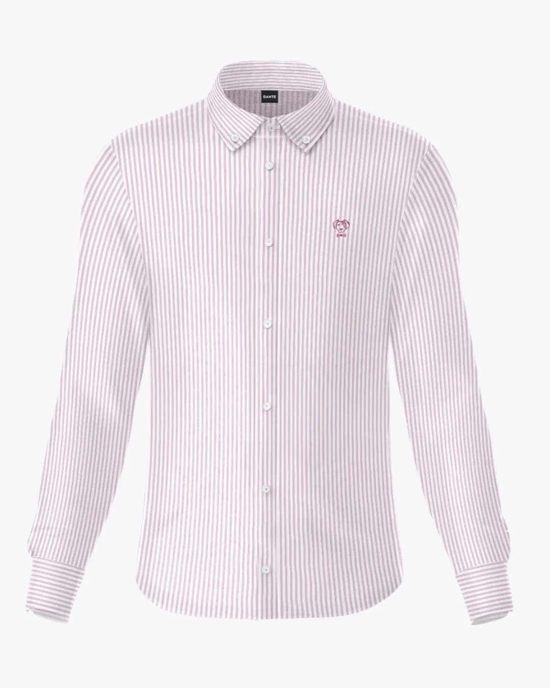 Camisa Antimanchas Oxford Rayas Light Pink Columbia