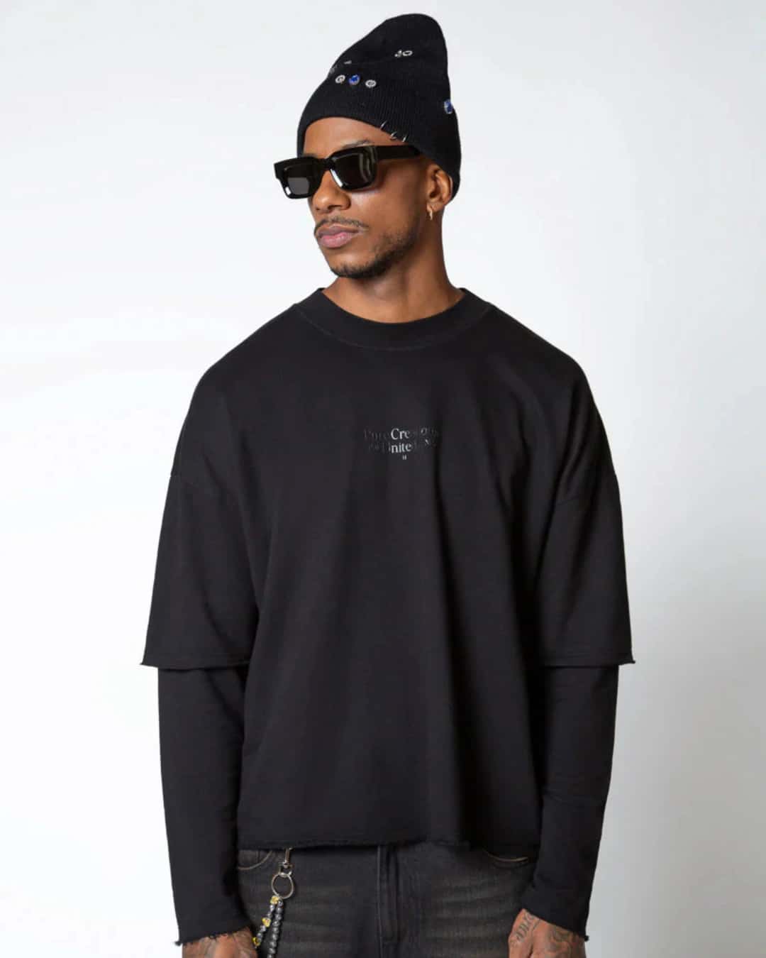 DOPAMINE BLACK LONG SLEEVE T-SHIRT - miniatura 5