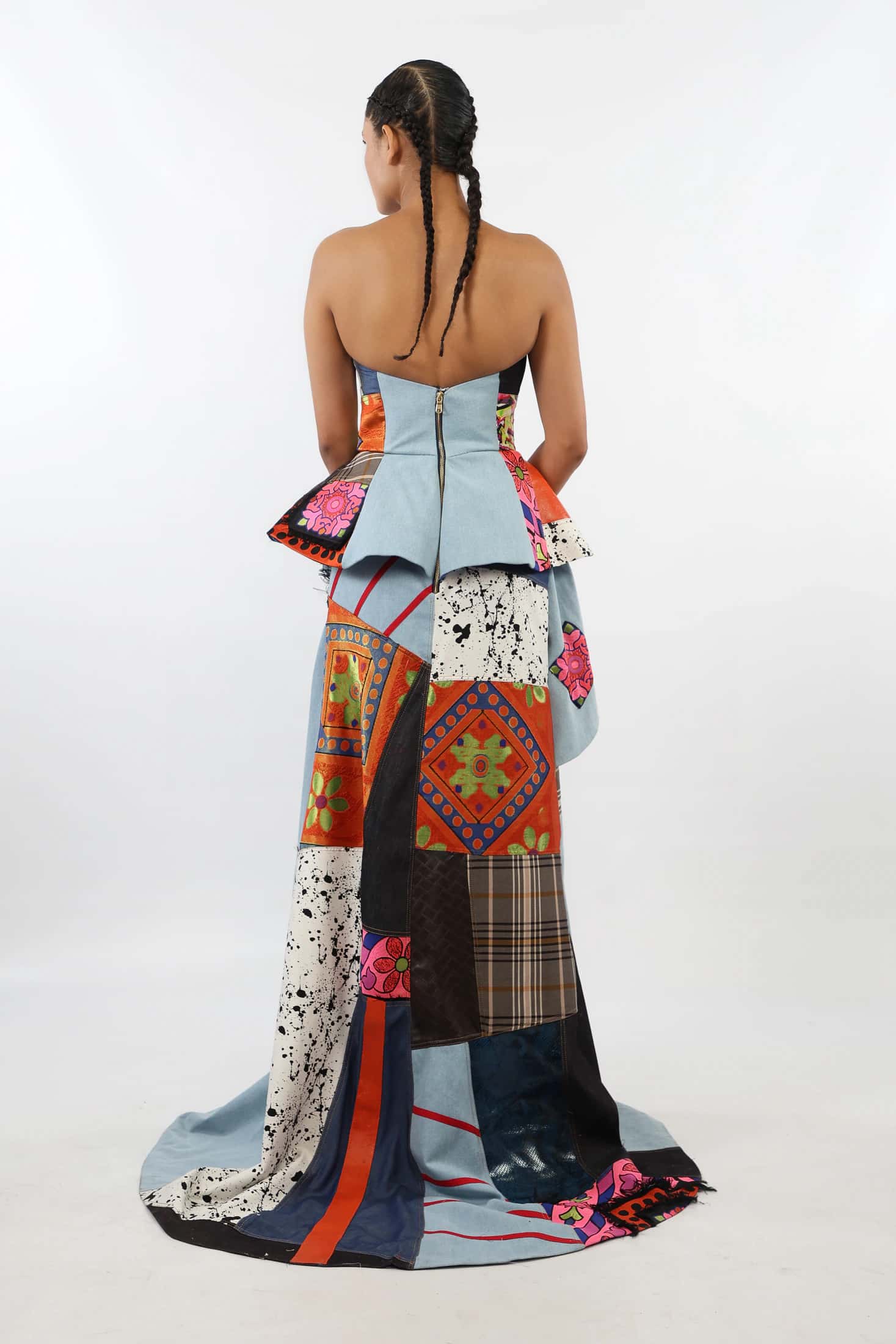 Denim Patchwork Dress - miniatura 2