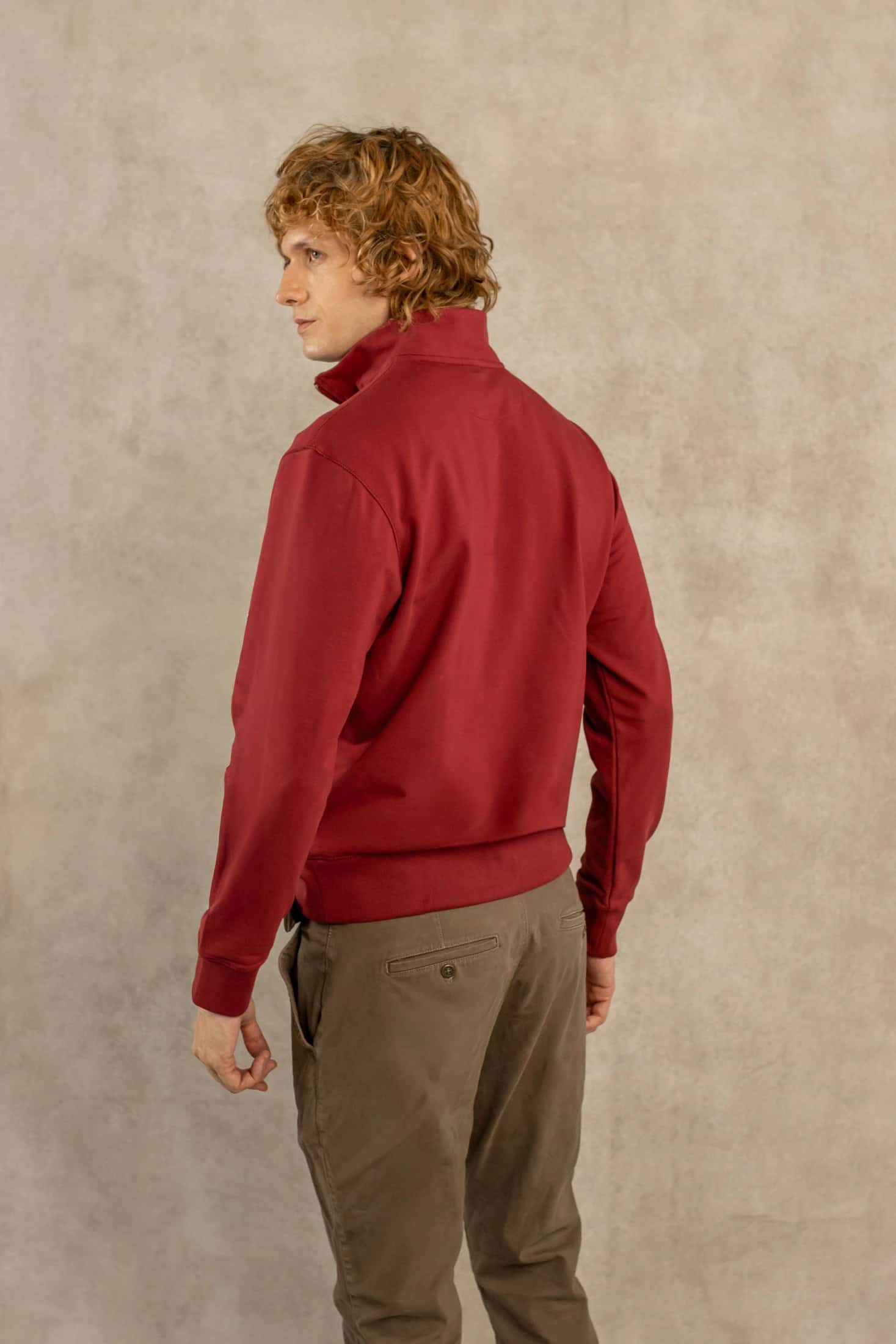 Halfzip Antimanchas Vinotinto - miniatura 4