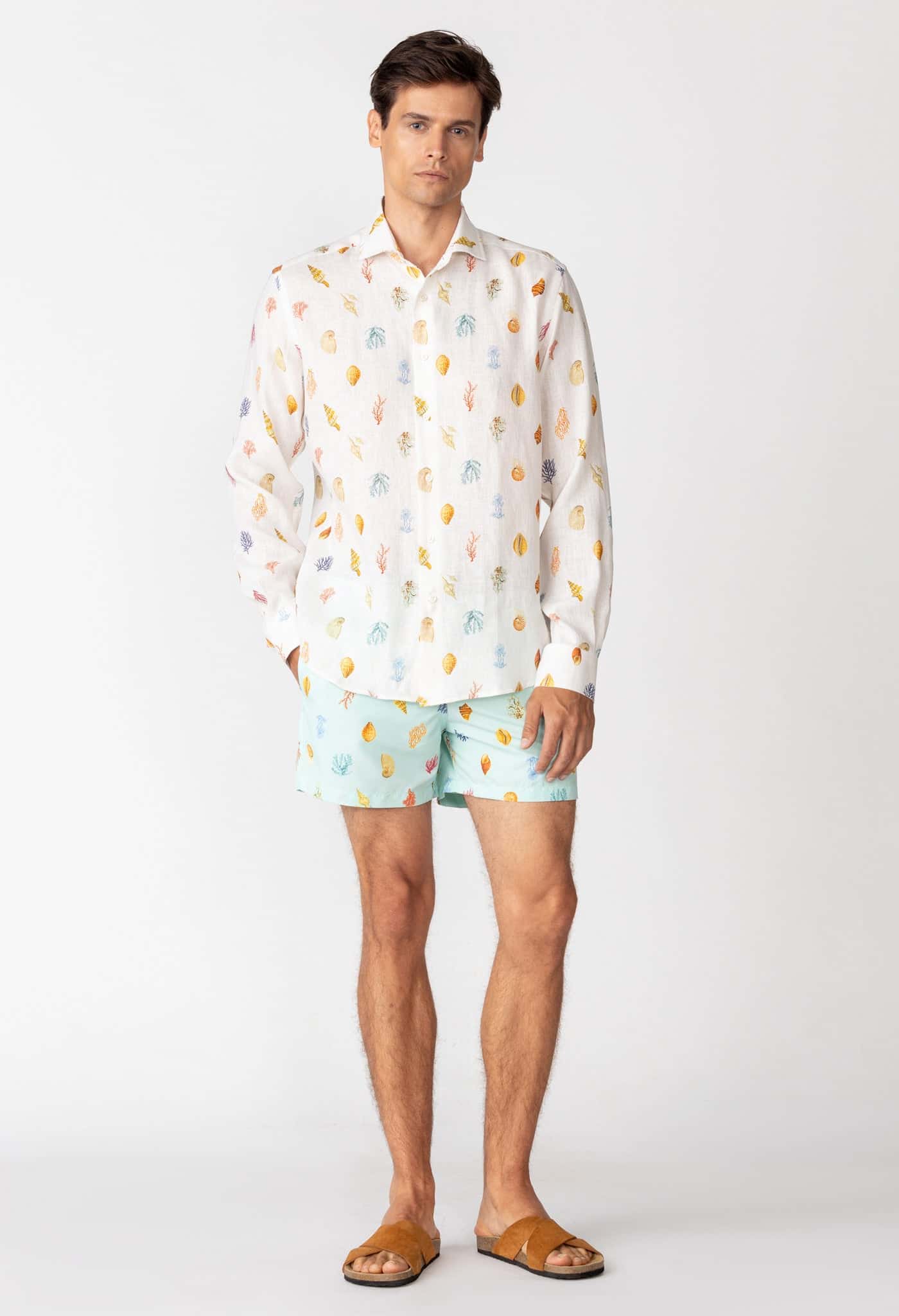 Men's linen shirt white conseil