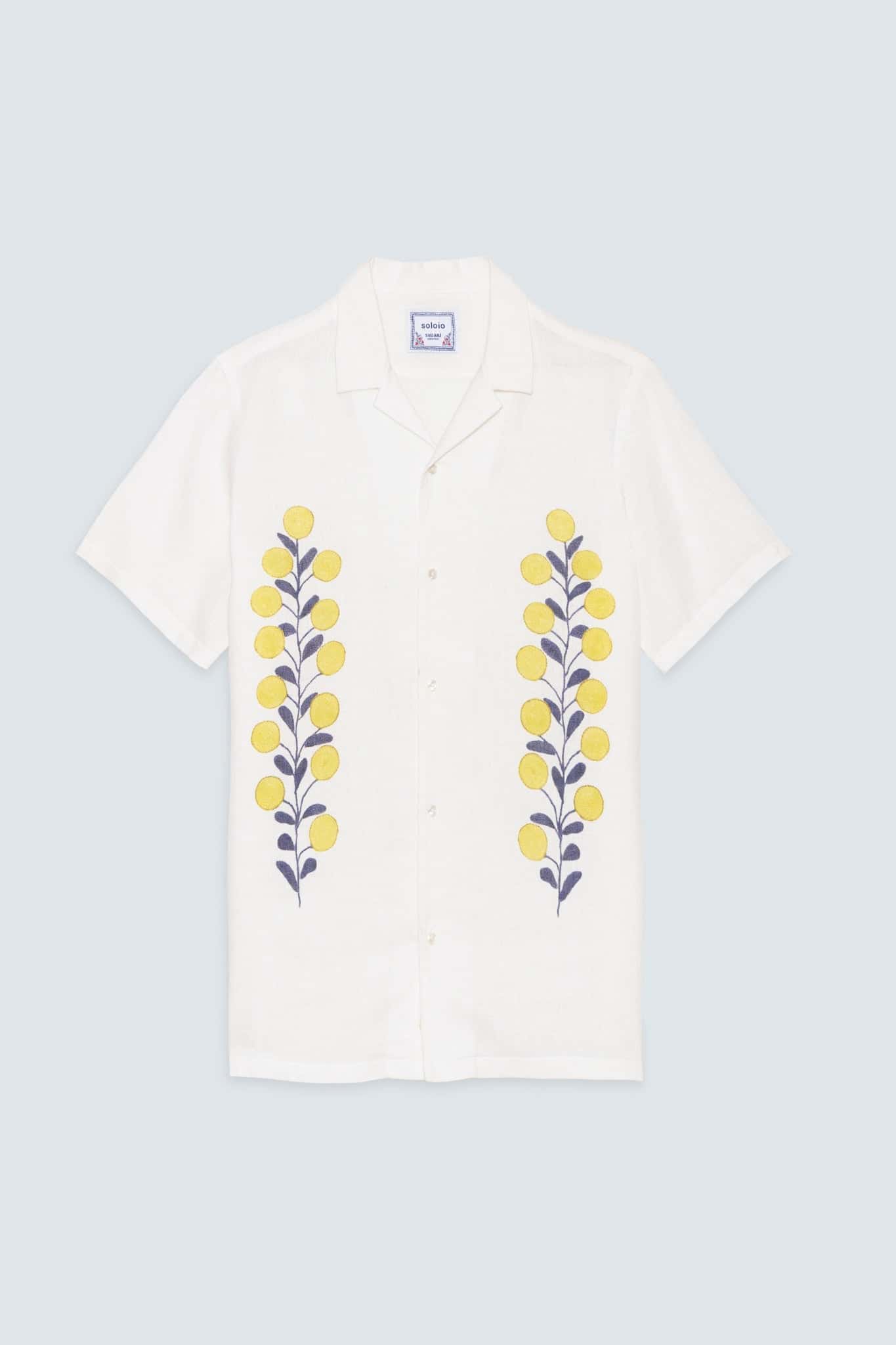 Men's linen shirt yellow mirzo