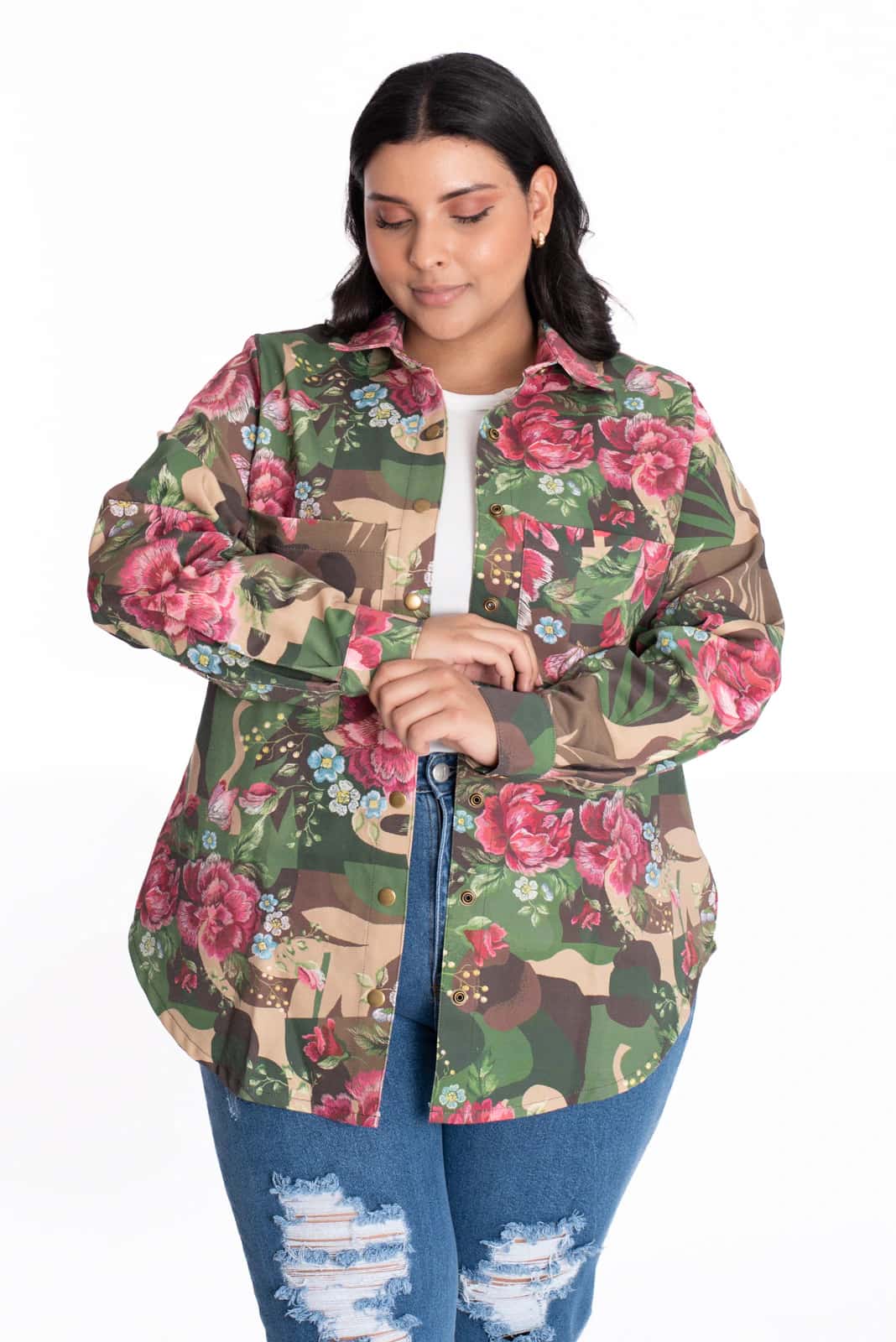 Chaqueta Flores Estampada - miniatura 2