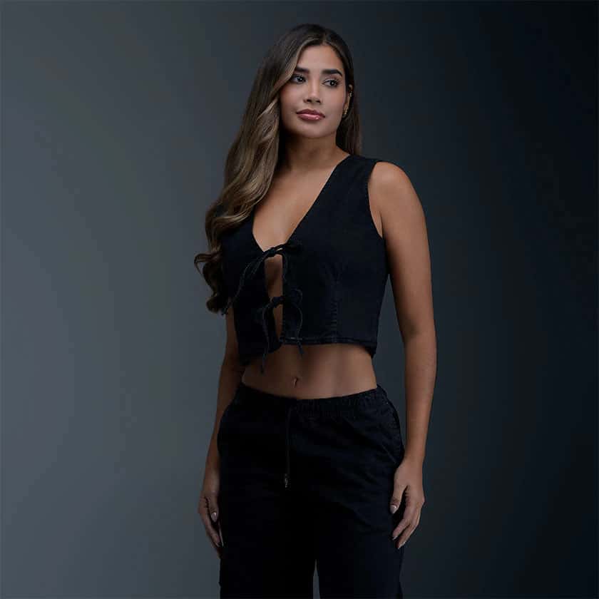 Chaleco Negro Mujer