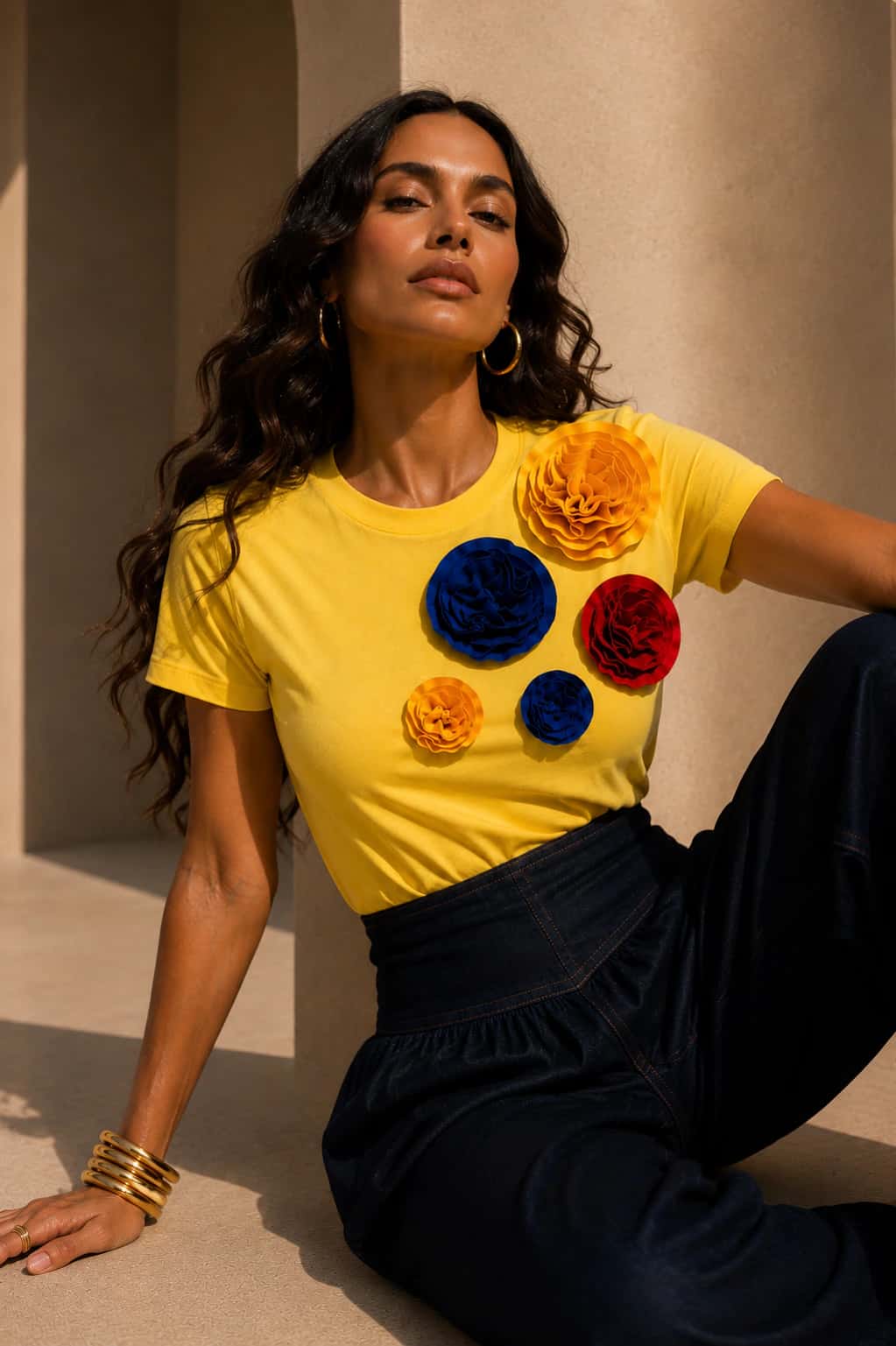 Camiseta Colombia Florece amarilla - miniatura 2