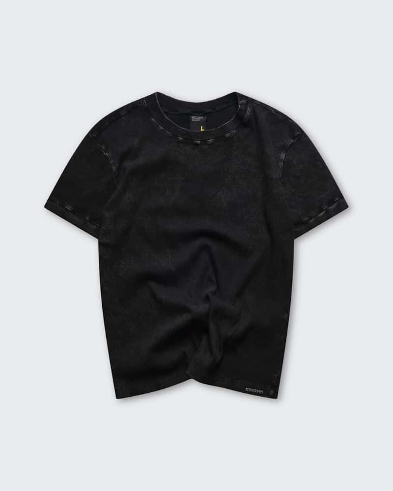 Camiseta Negra Relaxed Fit Core Washed - miniatura 1
