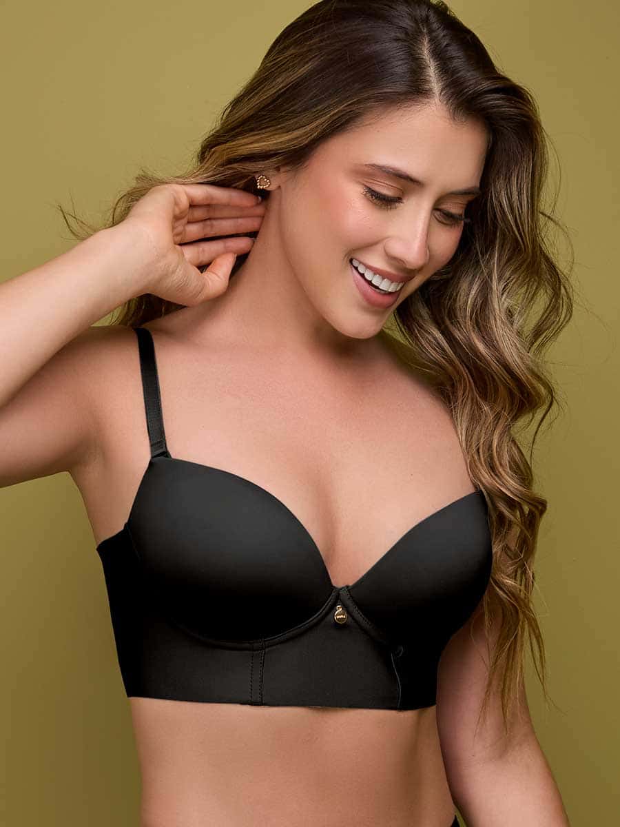 Brasier de Realce Espalda Ancha Color Negro