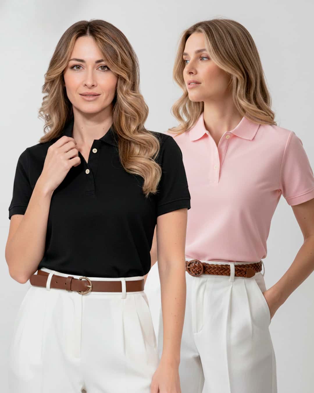 Pack de 2 Polos / Rosa Blush + Negro Noche