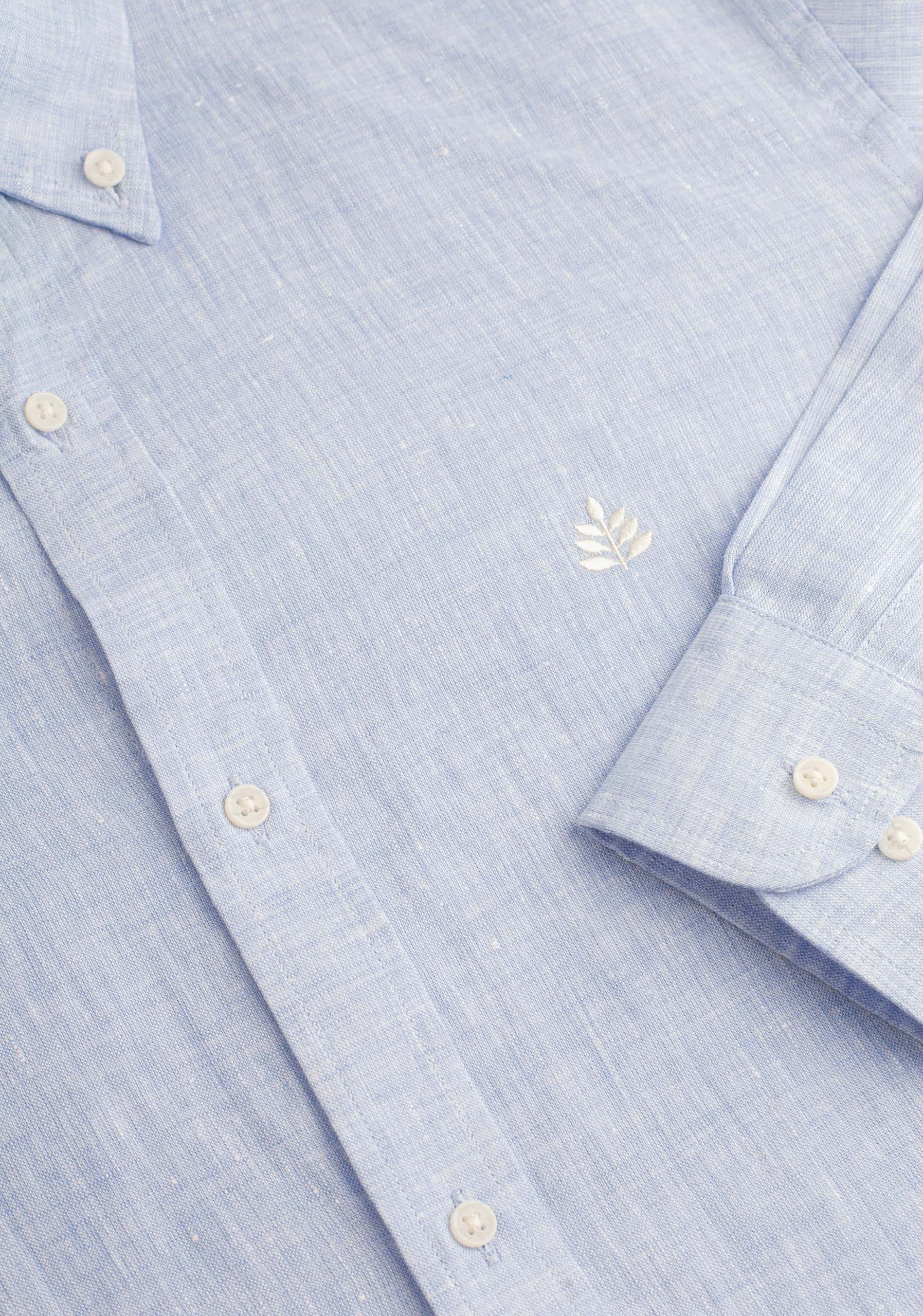 Camisa H CBD Lino L-Mar Azul Claro - miniatura 3