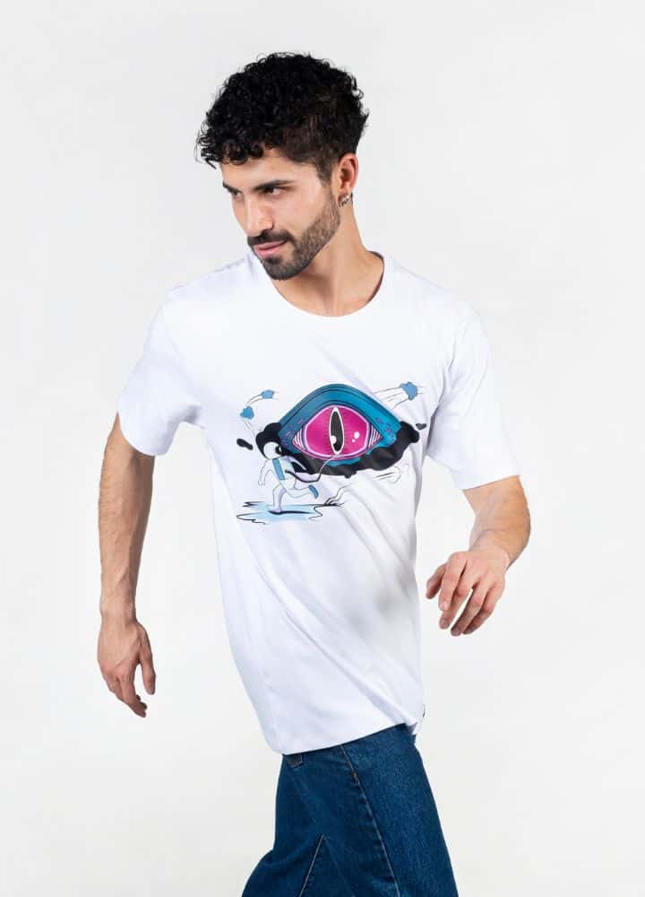 Distopía Camiseta Oversized – Blanco