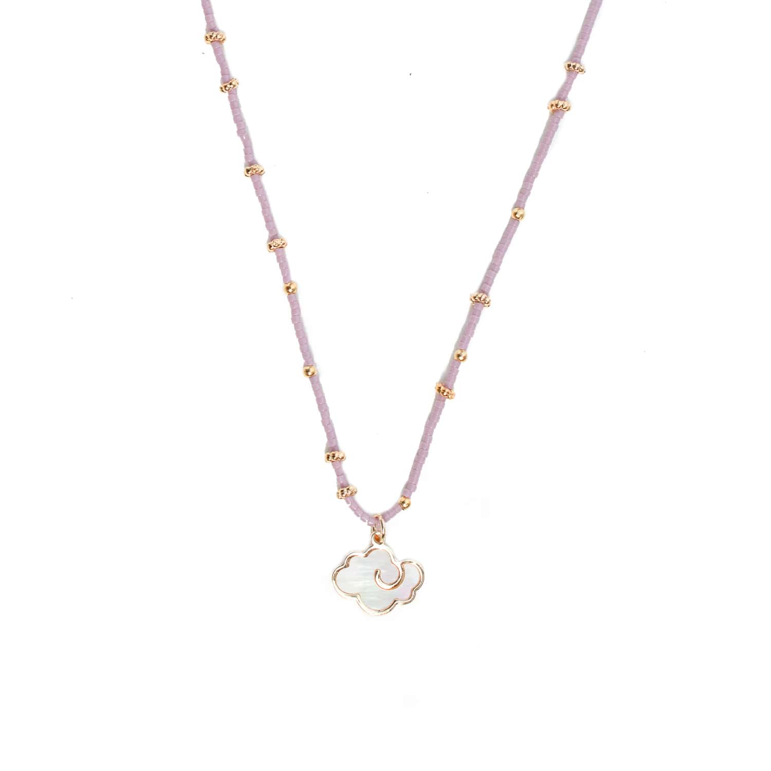 COLLAR CORTO NEBULA LILA
