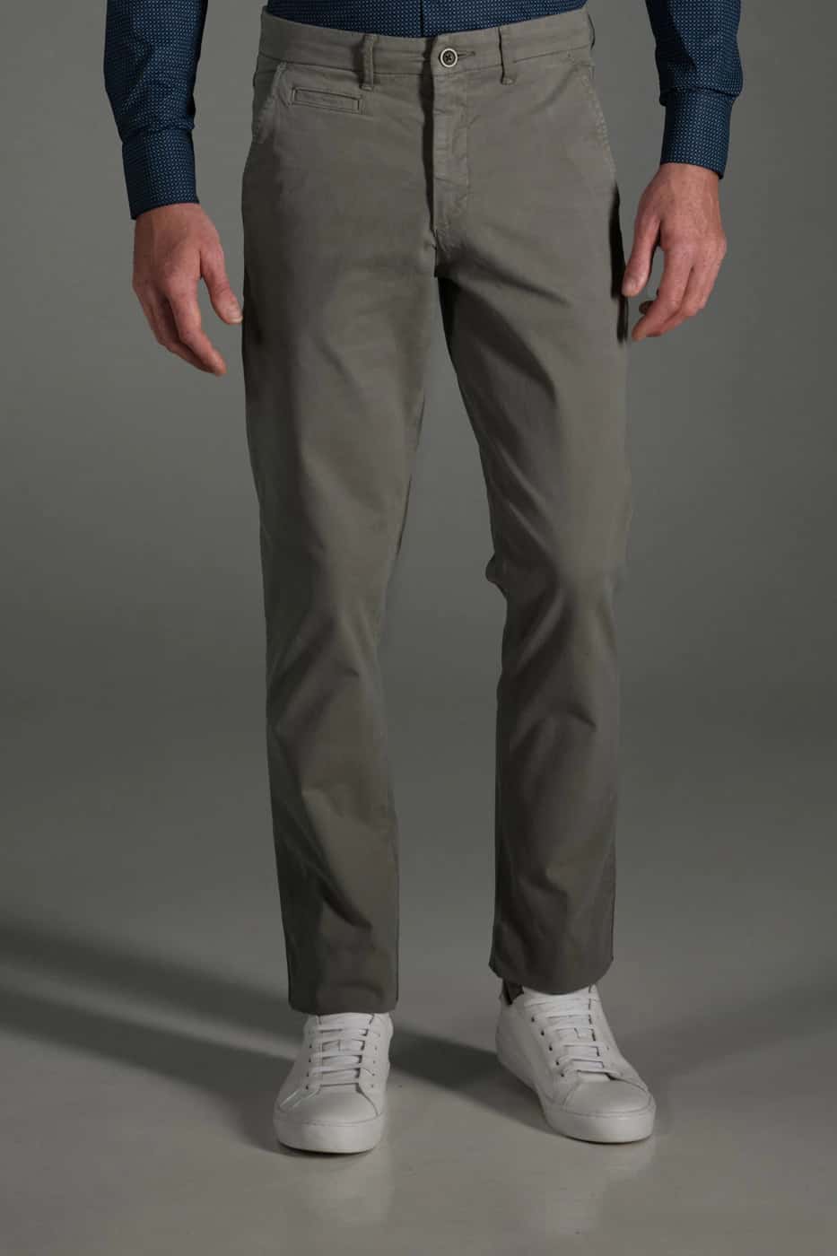 Pantalón Chino Slim Dril Gris Oscuro