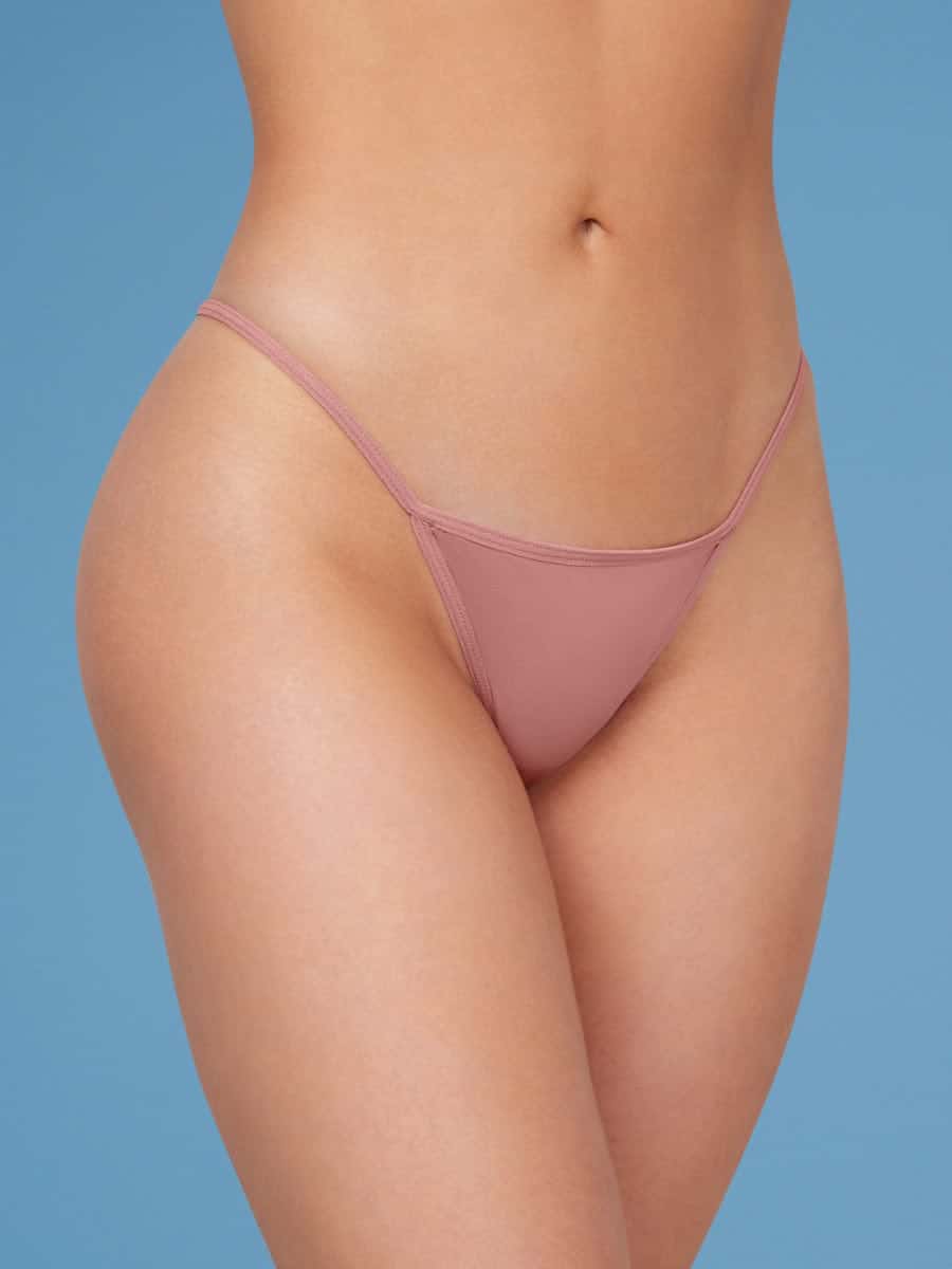 Brasilera Para Mujer Ajustable en Cintura Rosa Salmón