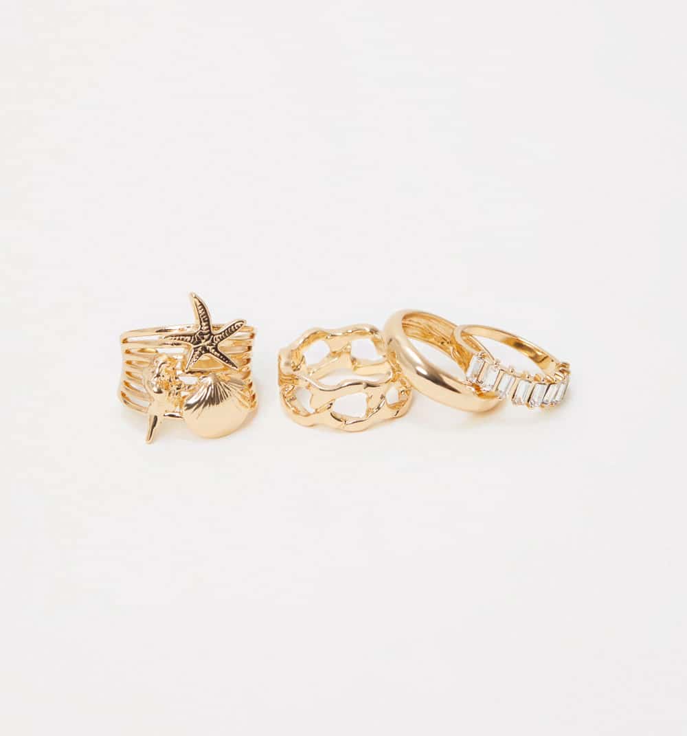 Anillos variados set x4