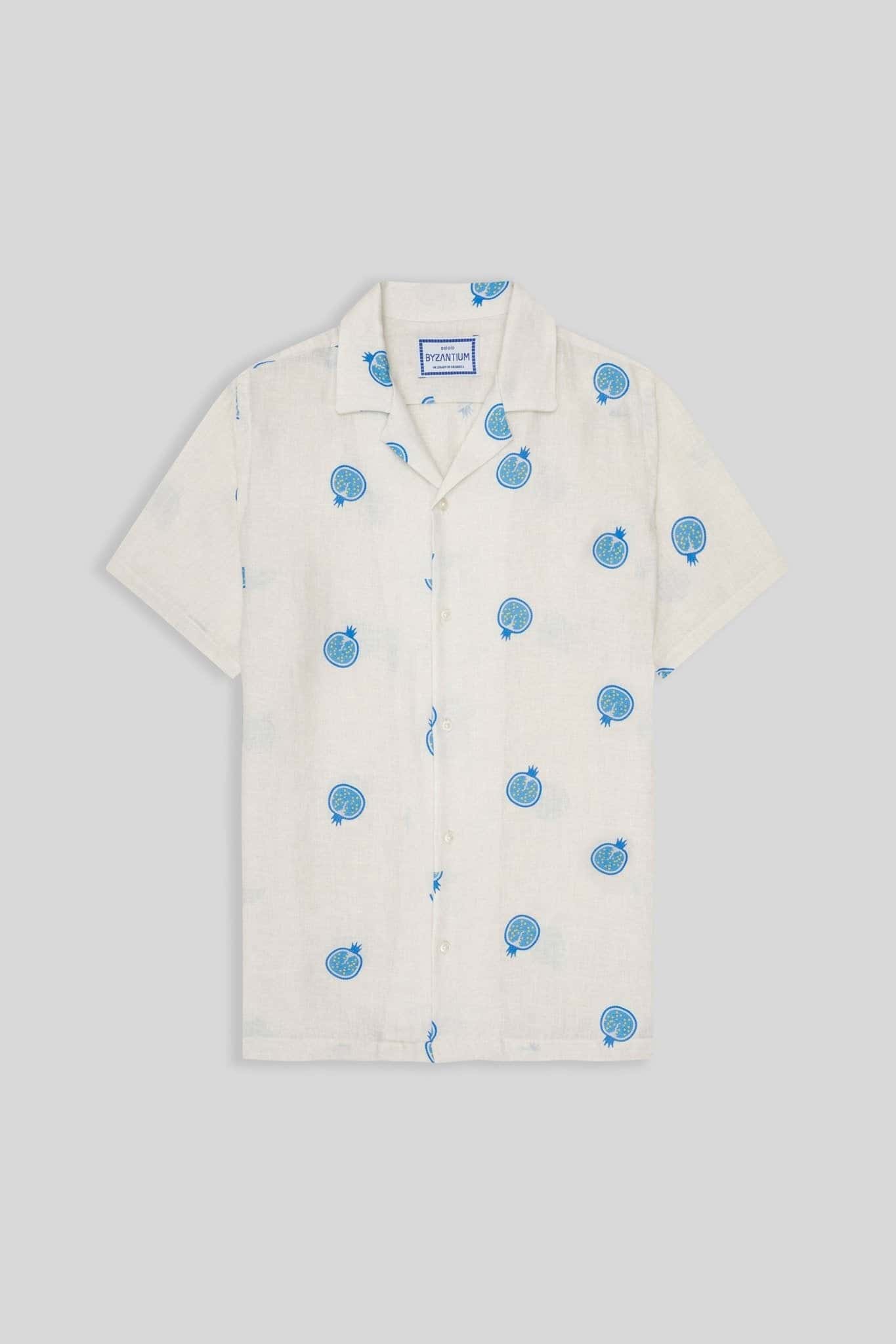 Men's bastión linen shirt white