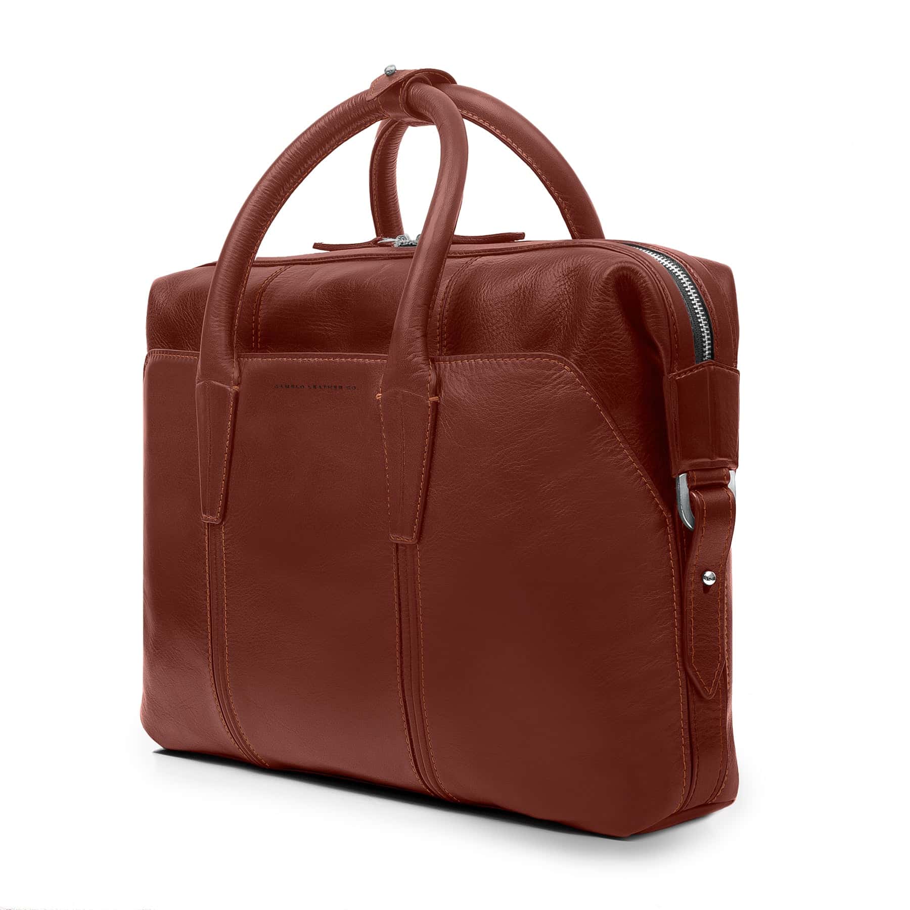 Heritage Briefcase Pull Up Cognac