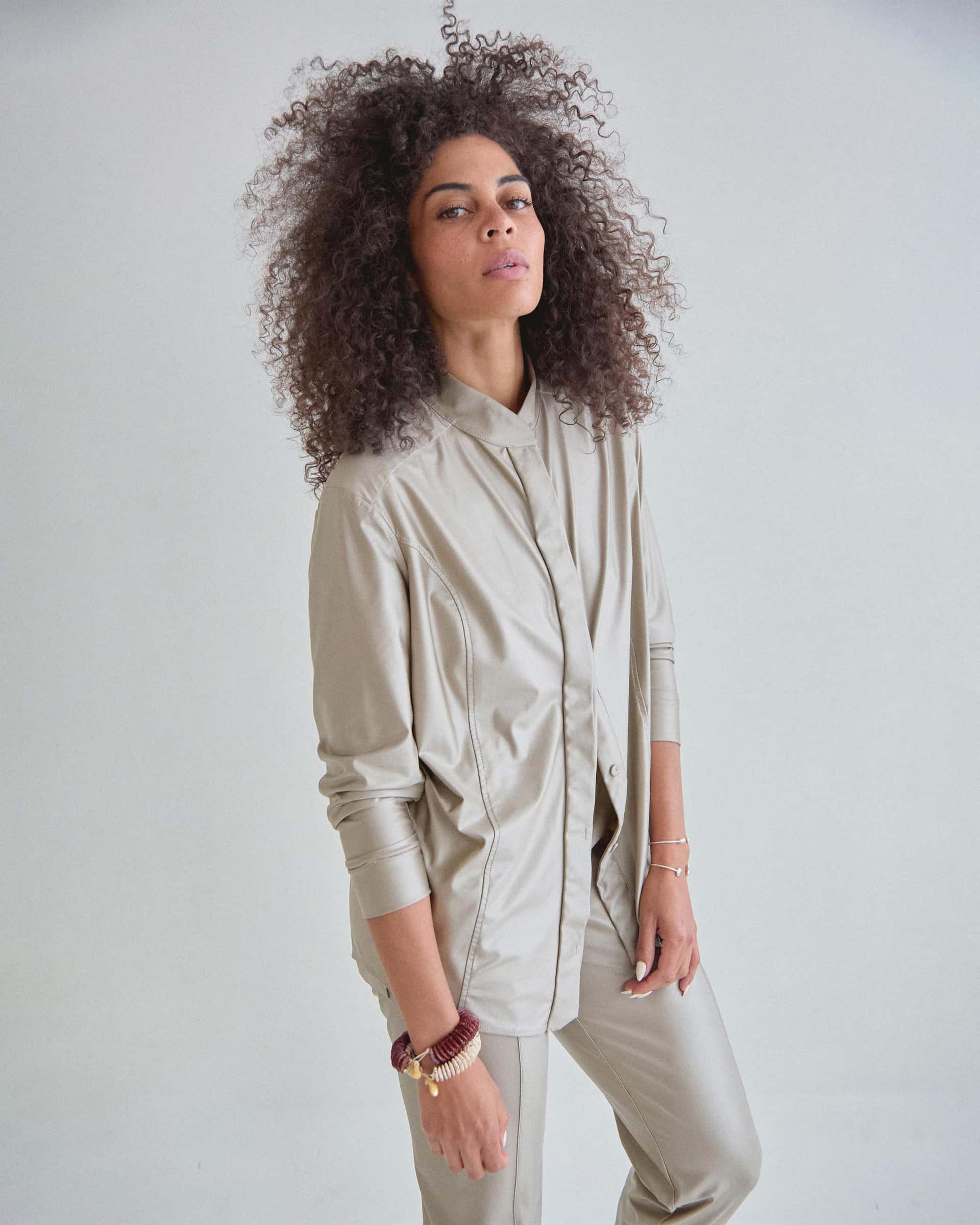 Camisa Tech Fresh Champaña LUCIDO