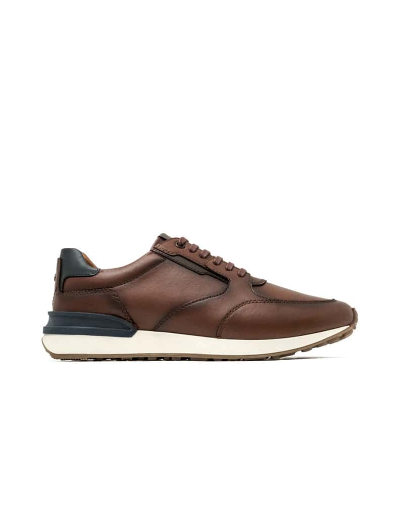 Zapato deportivo de cuero y apliques al contraste para hombre REF MICH24