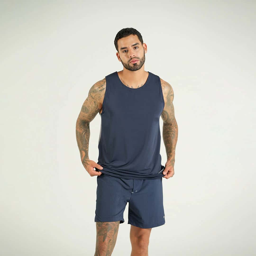 Crimson men tank Navy