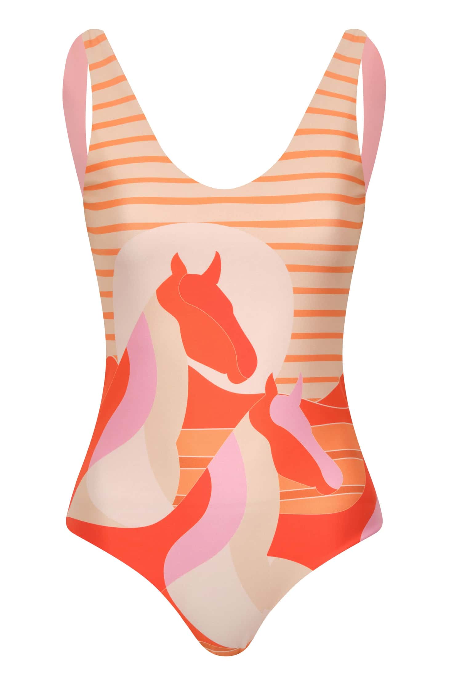 Olympic One Piece / Orange Horses
