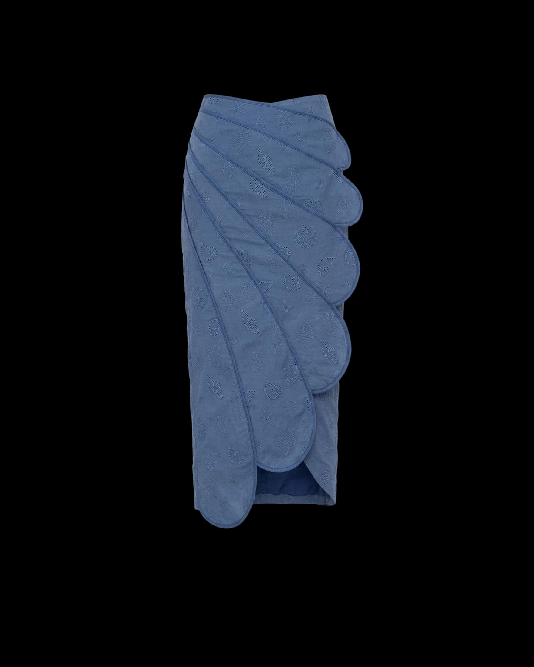 SANGO SKIRT DEEP SEA BLUE SEASHELLS
