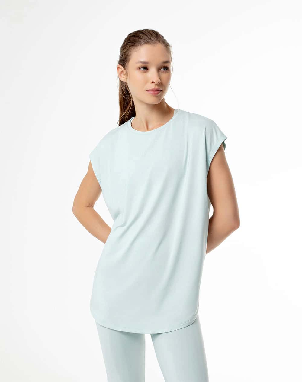 Camiseta deportiva mujer secado rápido azul