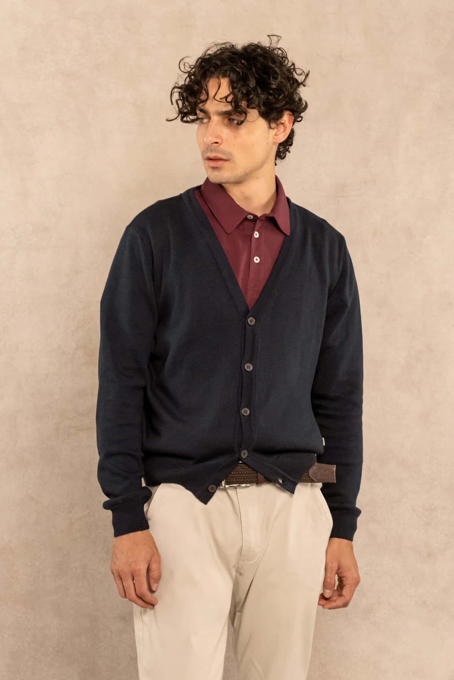 Cardigan Tejido Azul Oscuro