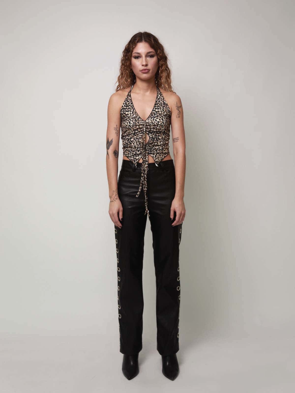 Ramone Top in Dusty Leopard