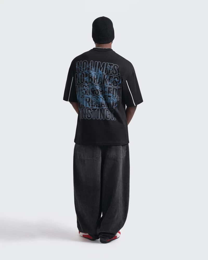 Camiseta Negra Oversize Thunder Racing - miniatura 7