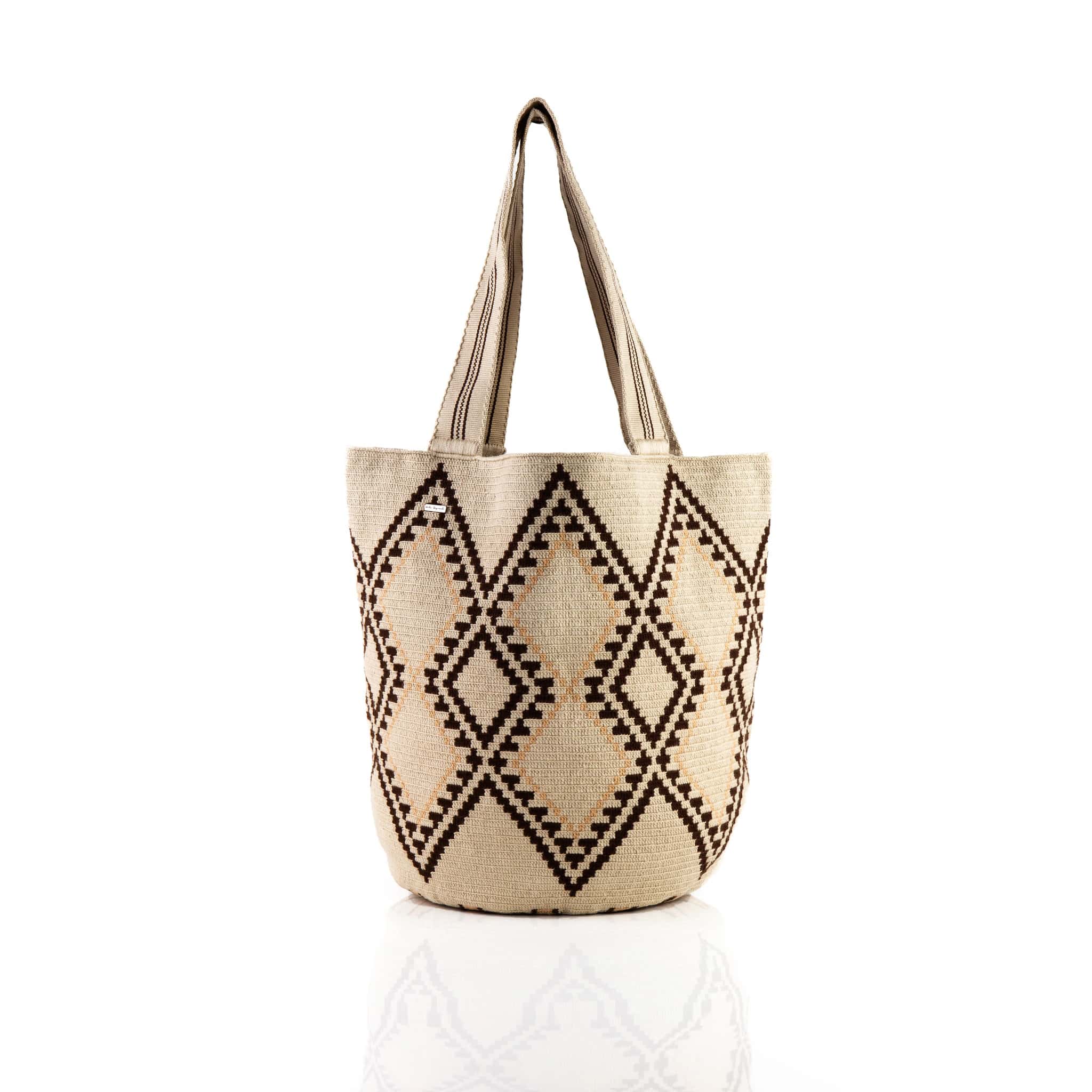 Maxi Bolso Wayuu Arena/Marrón