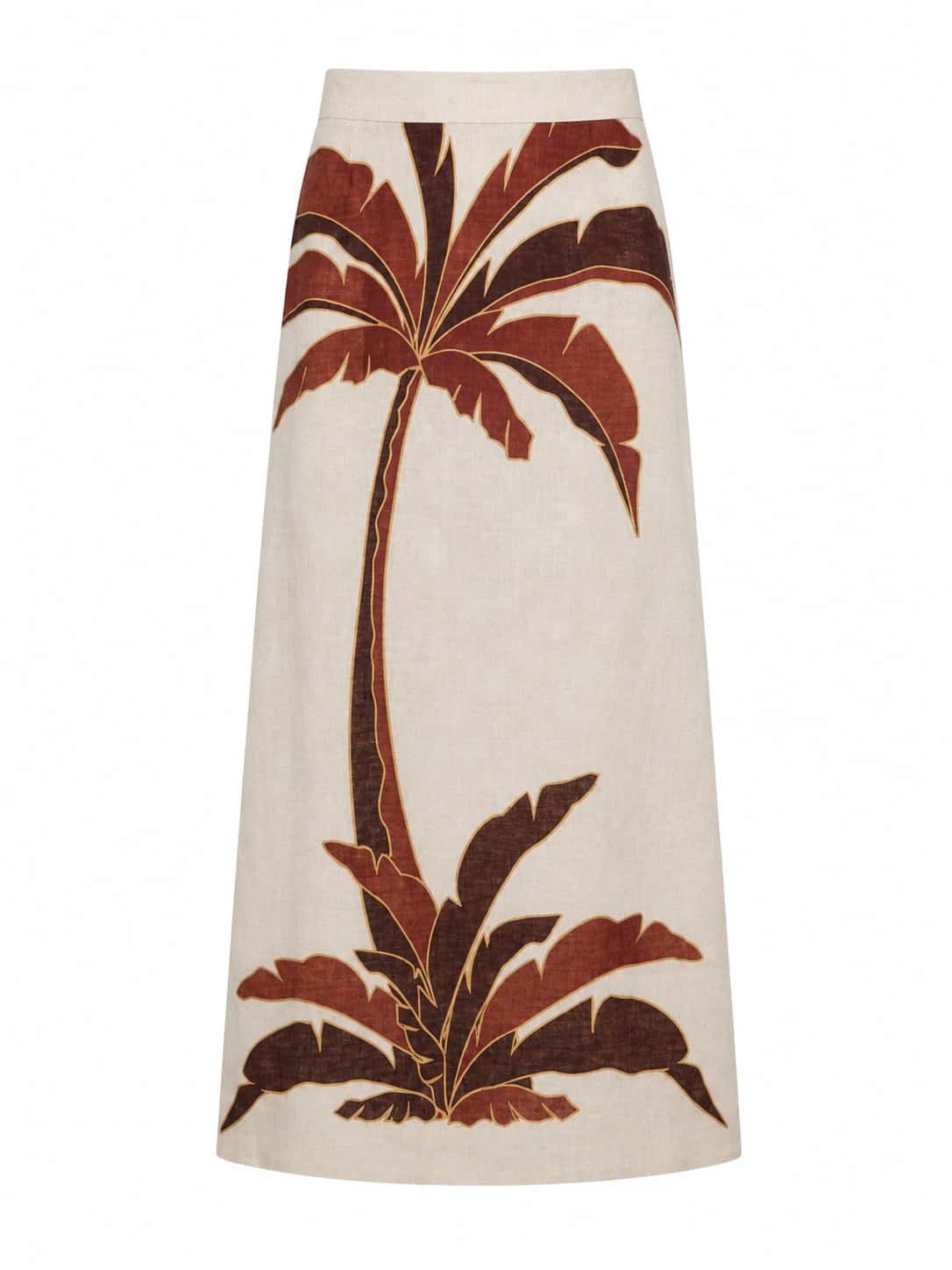 El Carmelo Linen Midi Skirt / Terra Palms